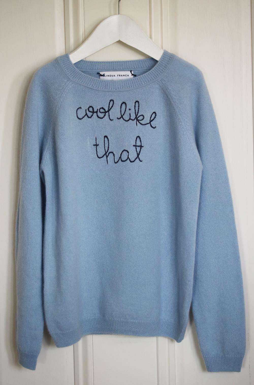 LINGUA FRANCA KIDS GIRLS EMBROIDERED CASHMERE SWEATER 6 YEARS - Image 2