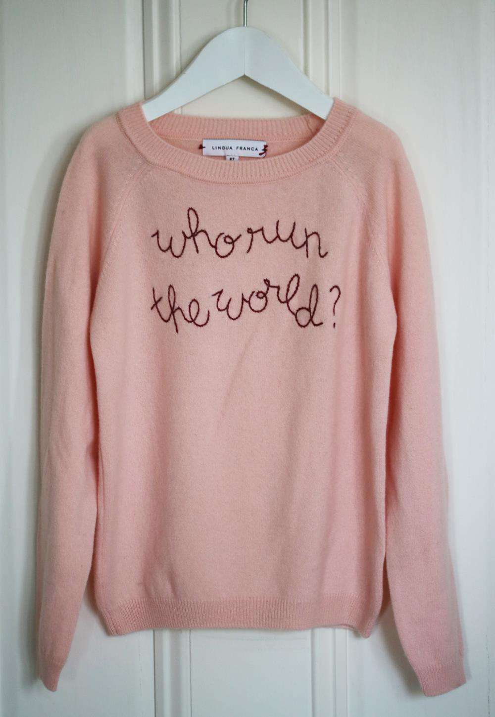 LINGUA FRANCA KIDS GIRLS EMBROIDERED CASHMERE SWEATER 6 YEARS - Image 2