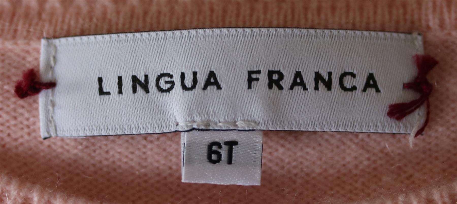 LINGUA FRANCA KIDS GIRLS EMBROIDERED CASHMERE SWEATER 6 YEARS - Image 4