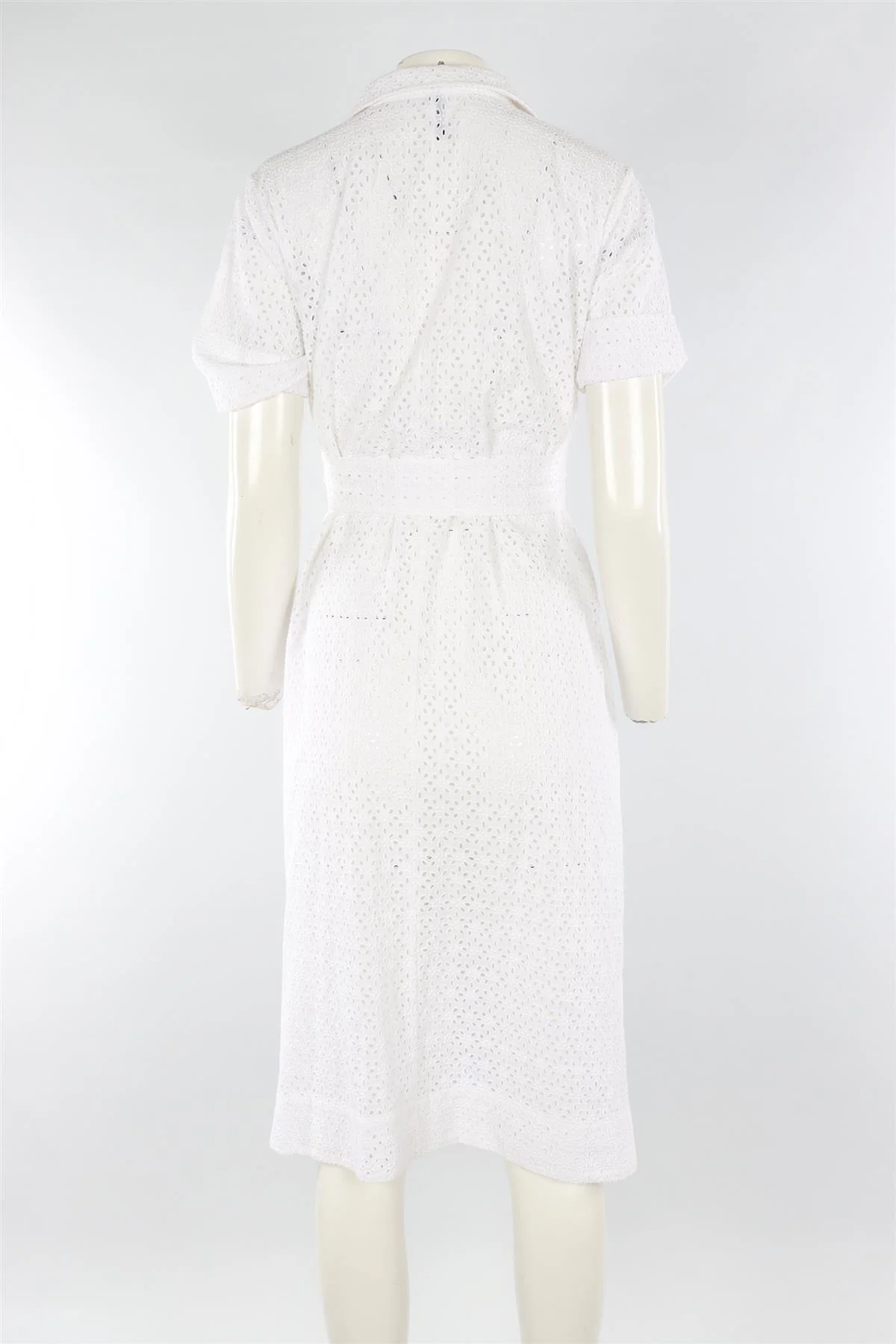 LISA MARIE FERNANDEZ WHITE COTTON MAXI DRESS 2 UK 8 - Image 4