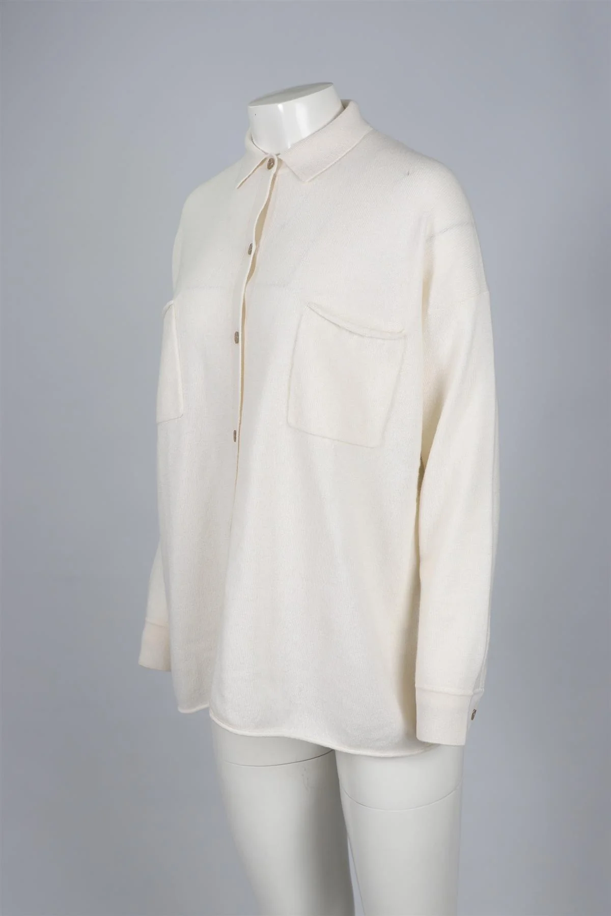 LISA YANG CREAM CASHMERE CARDIGAN SMALL-MEDIUM - Image 3