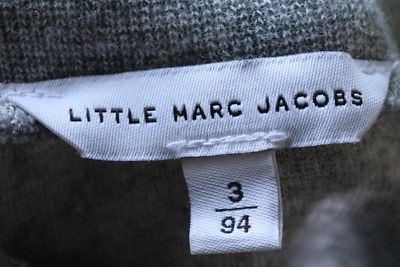 LITTLE MARC JACOBS BABY GIRLS GREY VELOUR TRACKSUIT 3 YEARS - Image 5