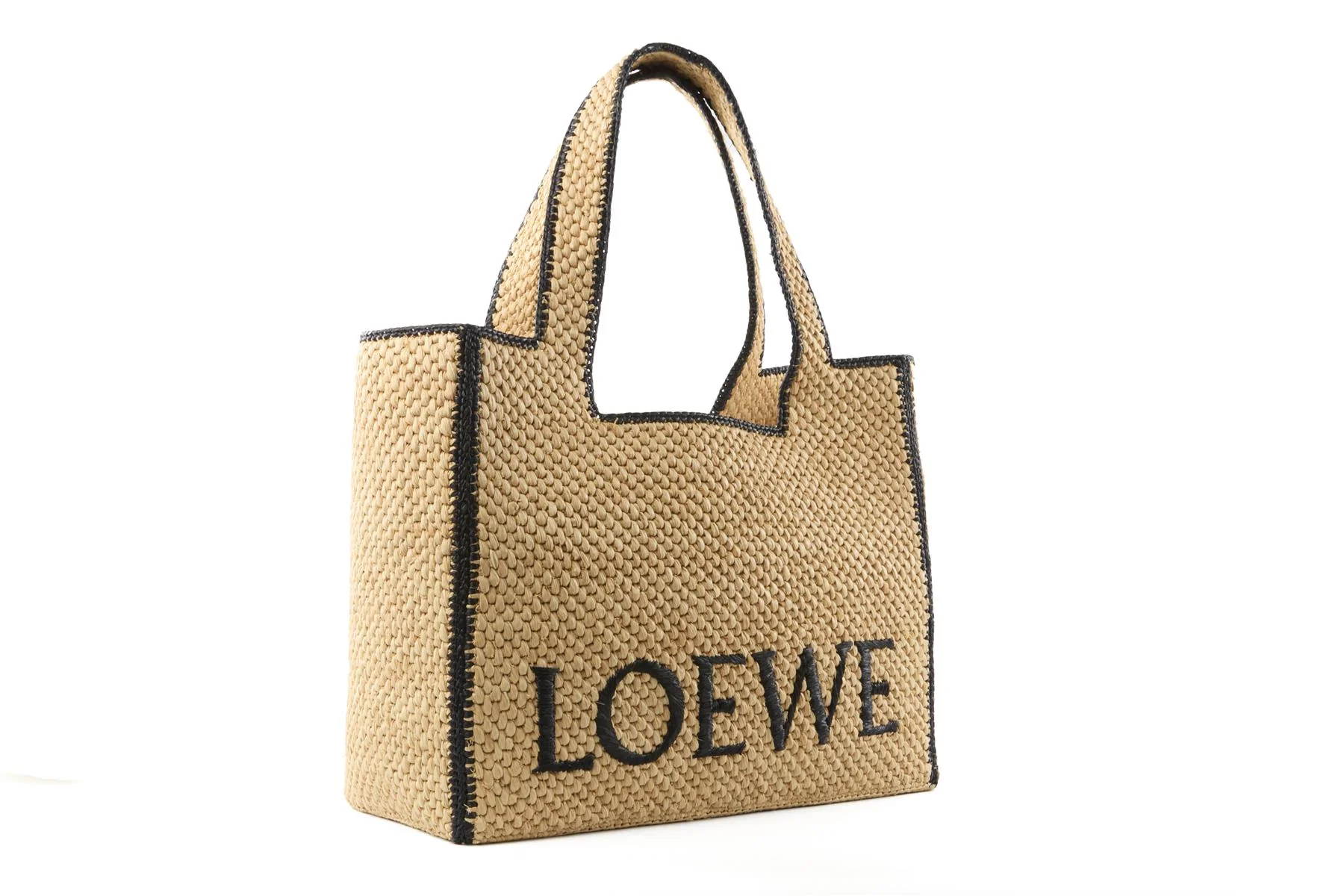 LOEWE BEIGE LARGE RAFFIA TOTE BAG - Image 3
