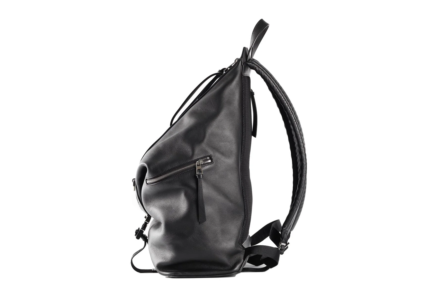 LOEWE BLACK CONVERTIBLE LEATHER BACKPACK - Image 5