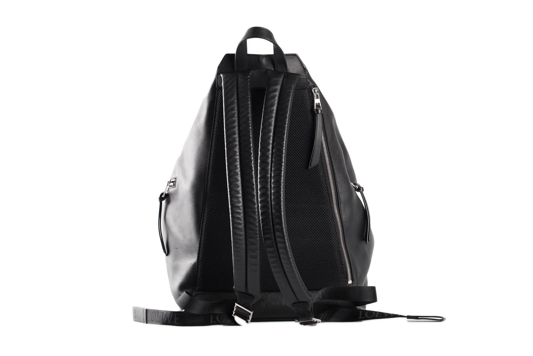 LOEWE BLACK CONVERTIBLE LEATHER BACKPACK - Image 6