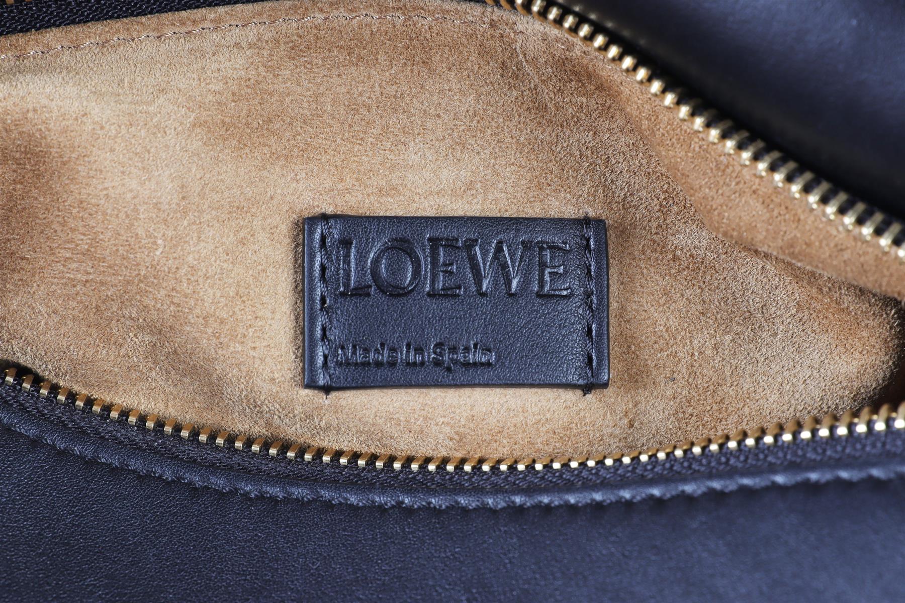 LOEWE BLACK PUZZLE SMALL LEATHER TOTE BAG - Image 10