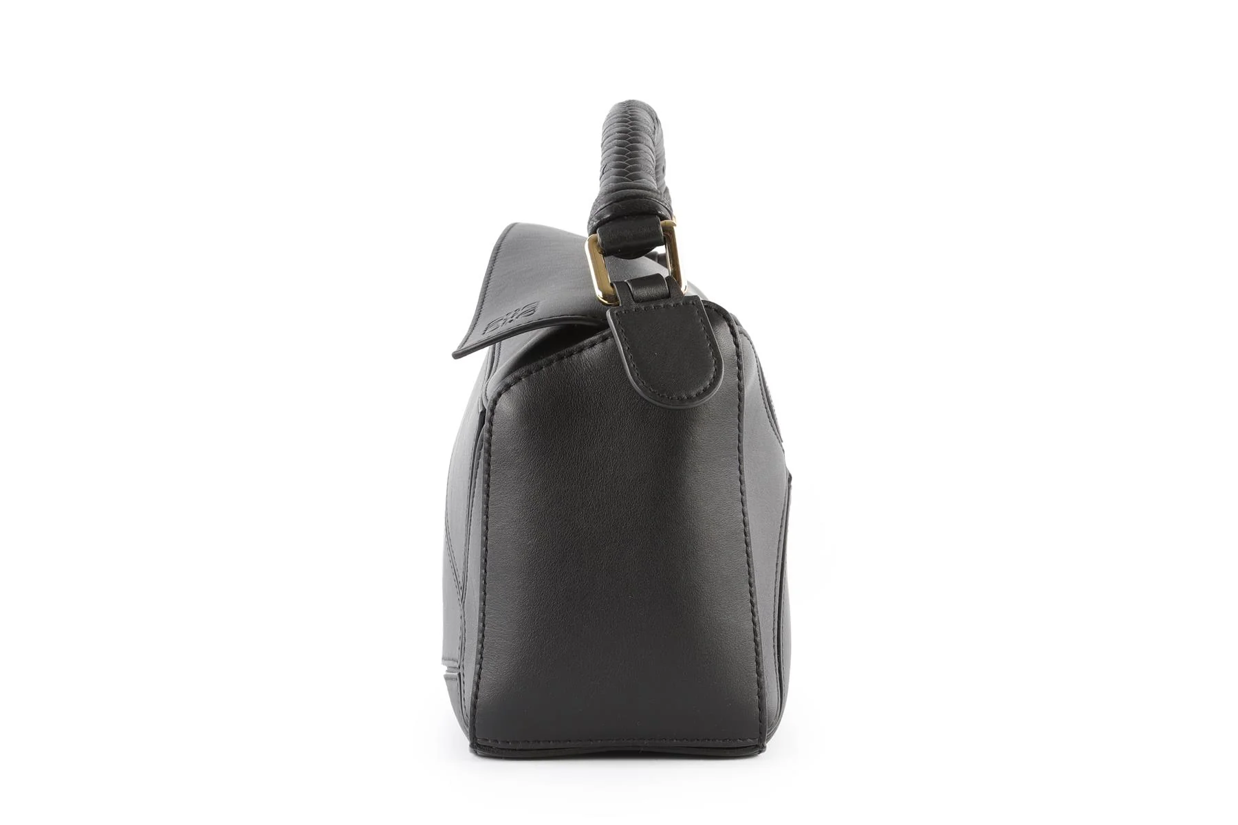 LOEWE BLACK PUZZLE SMALL LEATHER TOTE BAG - Image 6
