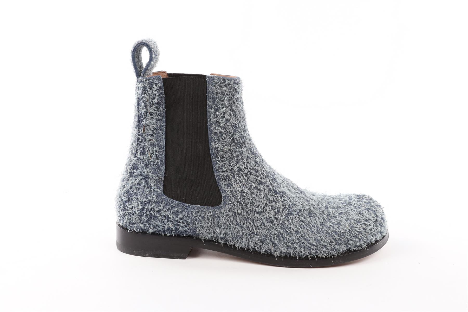 LOEWE BLUE CAMPO SUEDE ANKLE BOOTS EU 40 UK 7 US 10 - Image 2