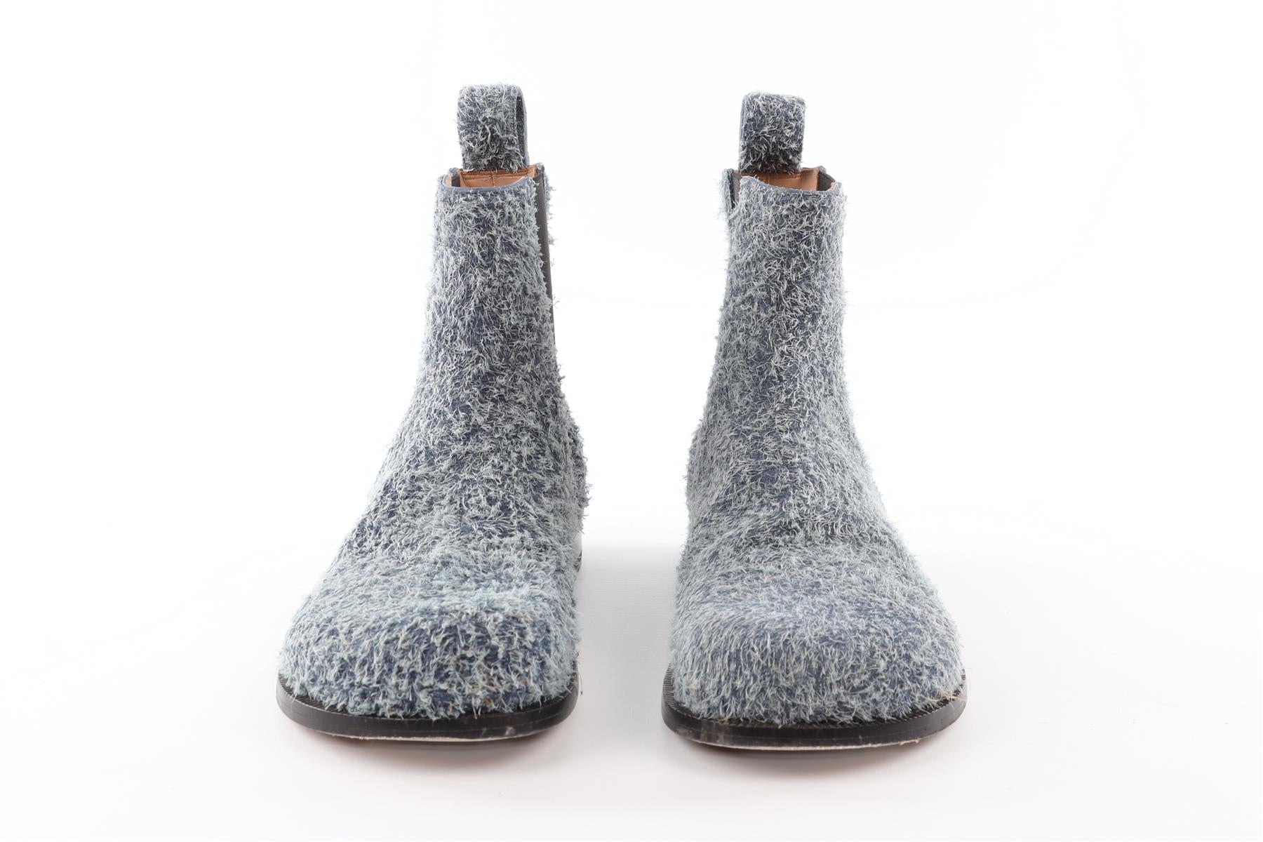 LOEWE BLUE CAMPO SUEDE ANKLE BOOTS EU 40 UK 7 US 10 - Image 3