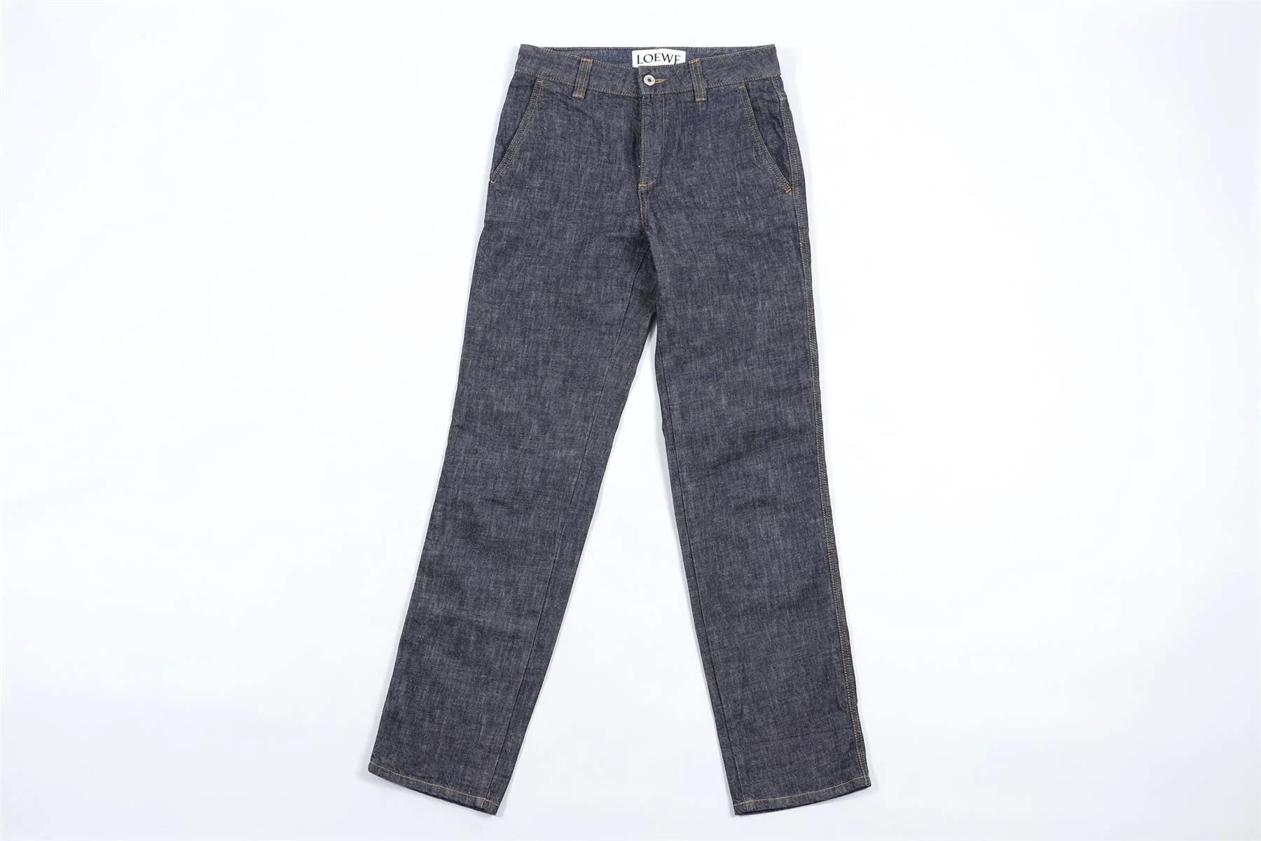 LOEWE BLUE HIGH RISE STRAIGHT LEG JEANS FR 34 UK 6 W24 - Image 2
