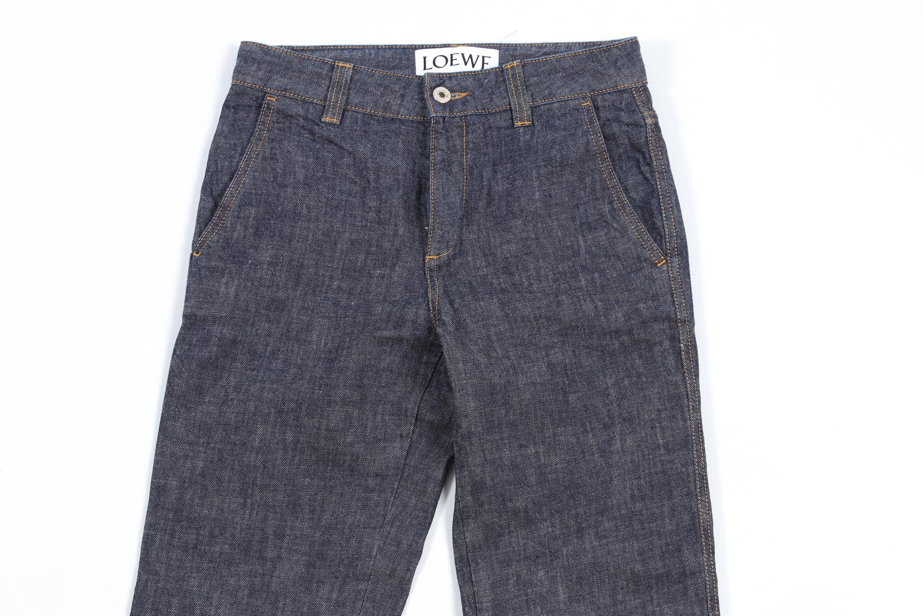 LOEWE BLUE HIGH RISE STRAIGHT LEG JEANS FR 34 UK 6 W24 - Image 3