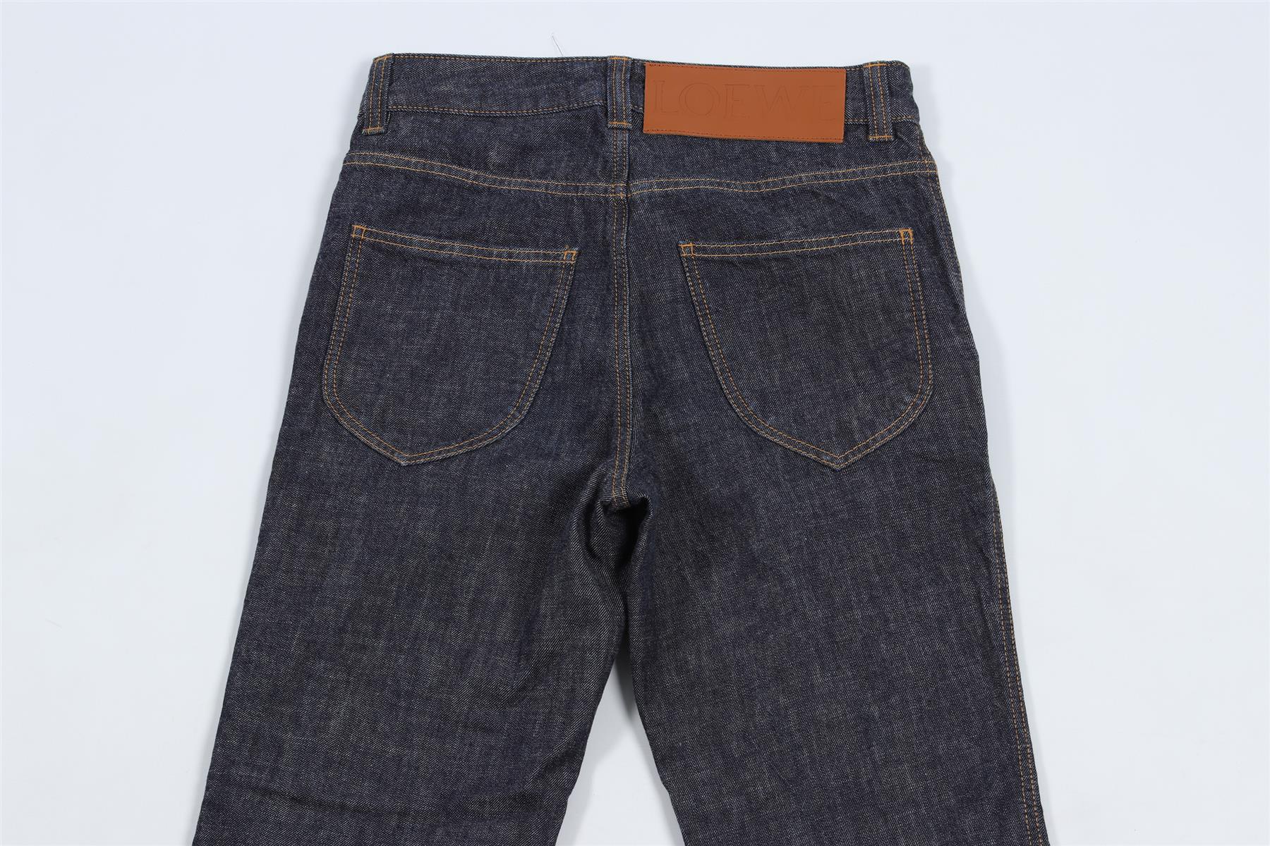 LOEWE BLUE HIGH RISE STRAIGHT LEG JEANS FR 34 UK 6 W24 - Image 5