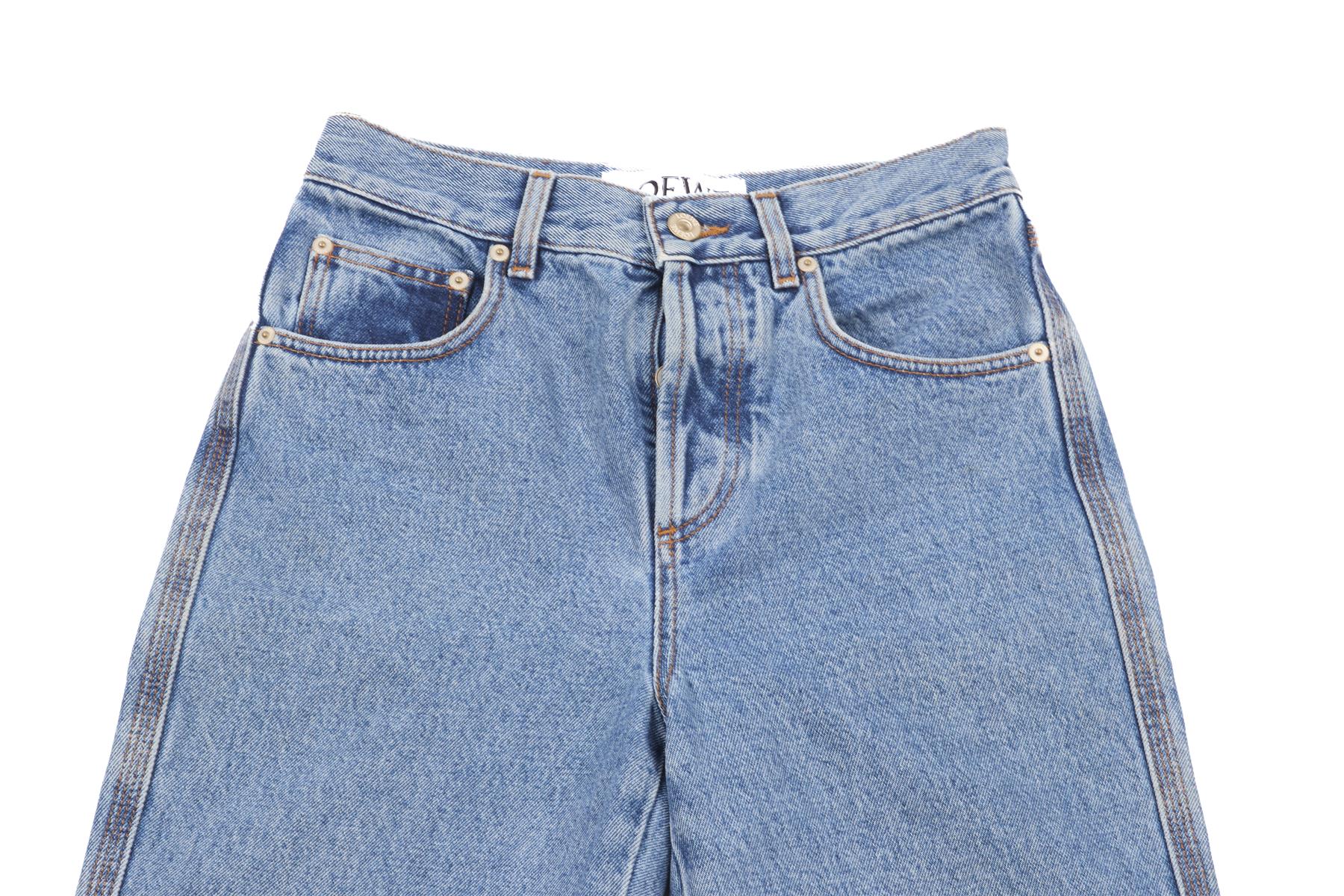 LOEWE BLUE HIGH RISE STRAIGHT LEG JEANS FR 36 UK 8 - Image 3