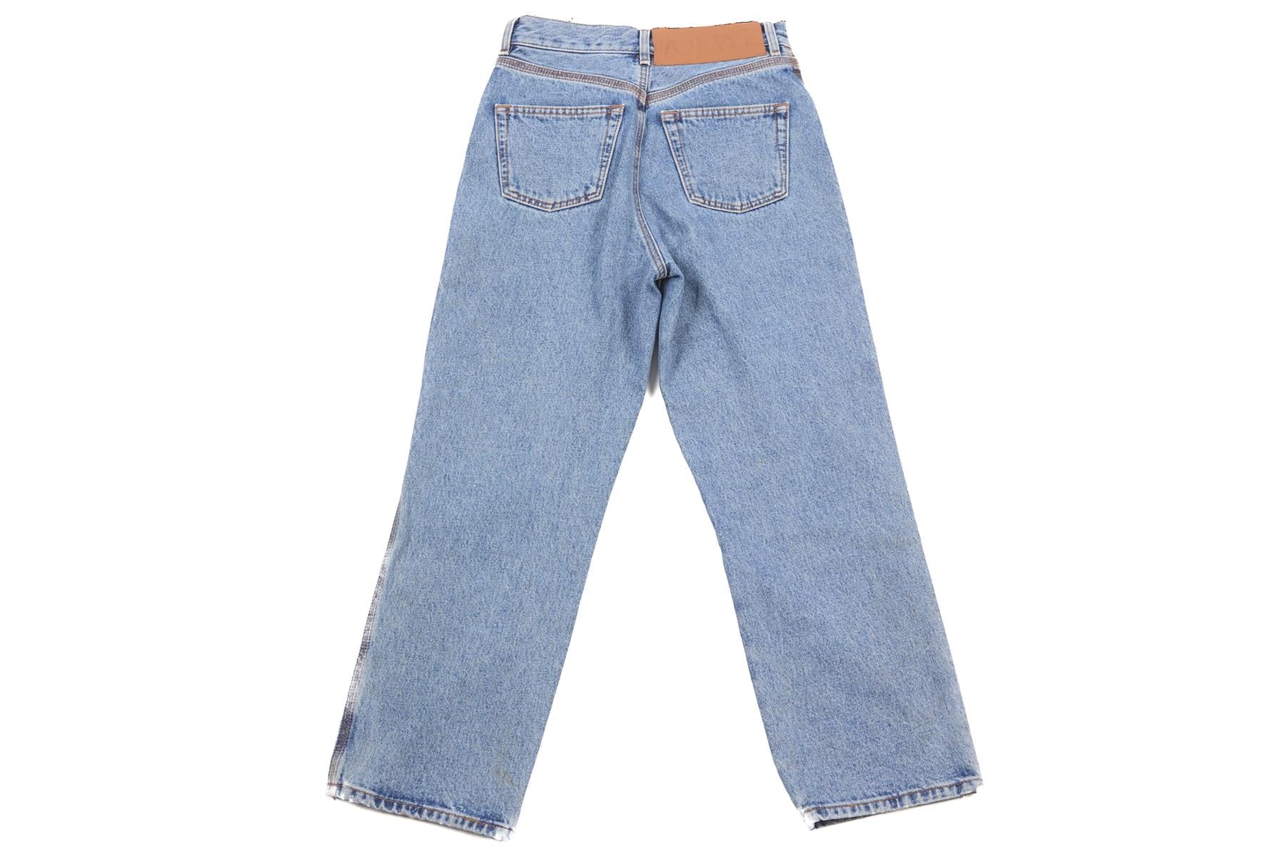 LOEWE BLUE HIGH RISE STRAIGHT LEG JEANS FR 36 UK 8 - Image 4