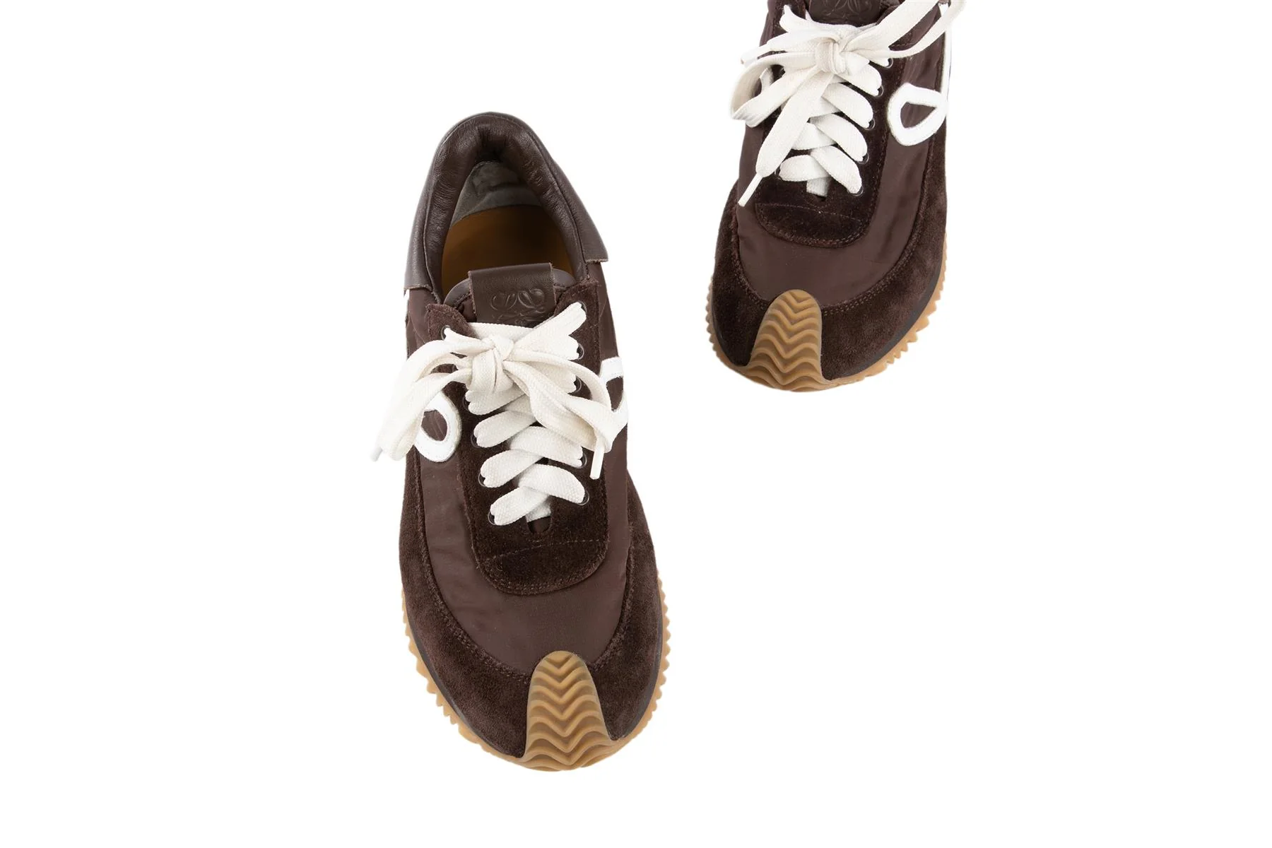 LOEWE BROWN FLOW RUNNER SUEDE SNEAKERS EU 38 UK 5 US 8 - Image 4