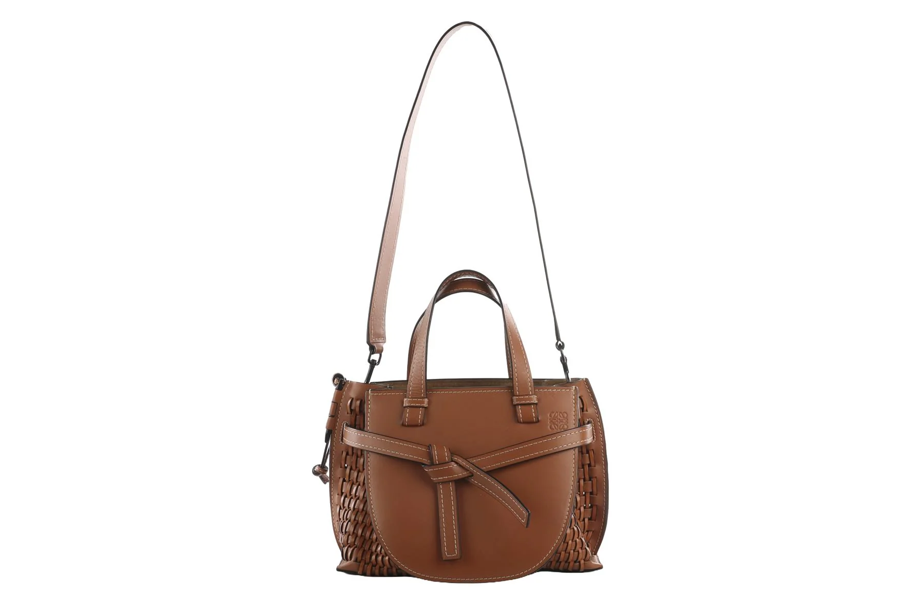 LOEWE BROWN GATE SMALL LEATHER TOTE BAG - Image 2