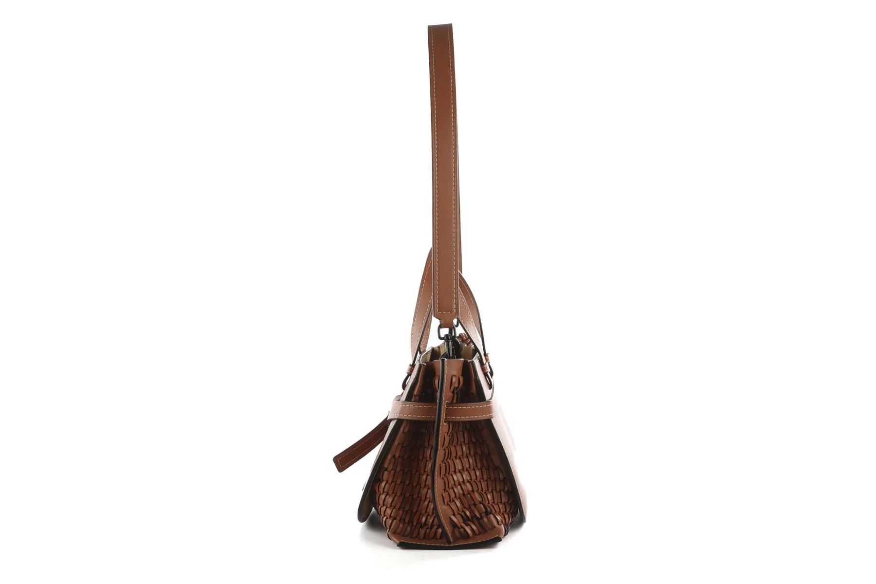 LOEWE BROWN GATE SMALL LEATHER TOTE BAG - Image 5
