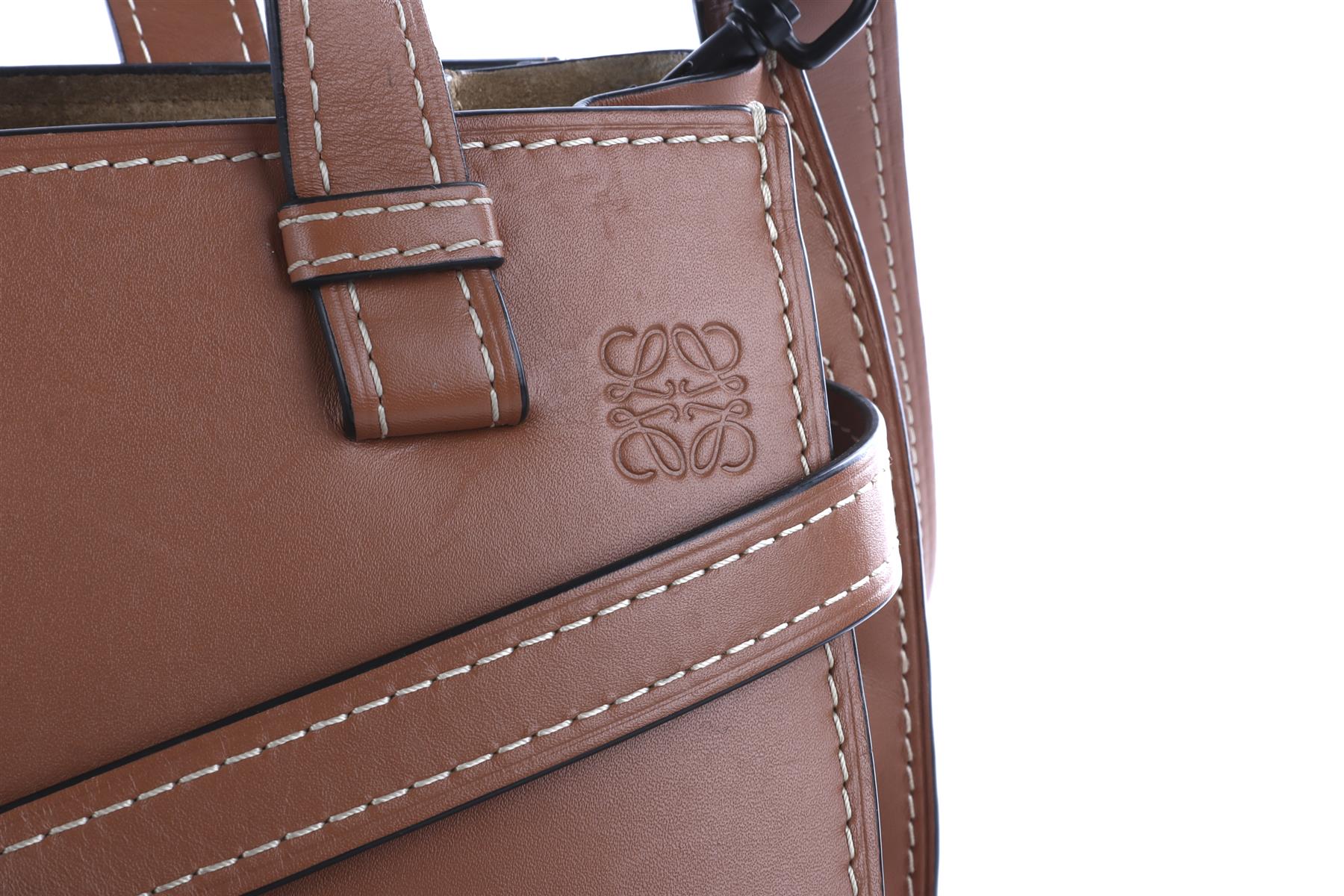 LOEWE BROWN GATE SMALL LEATHER TOTE BAG - Image 7