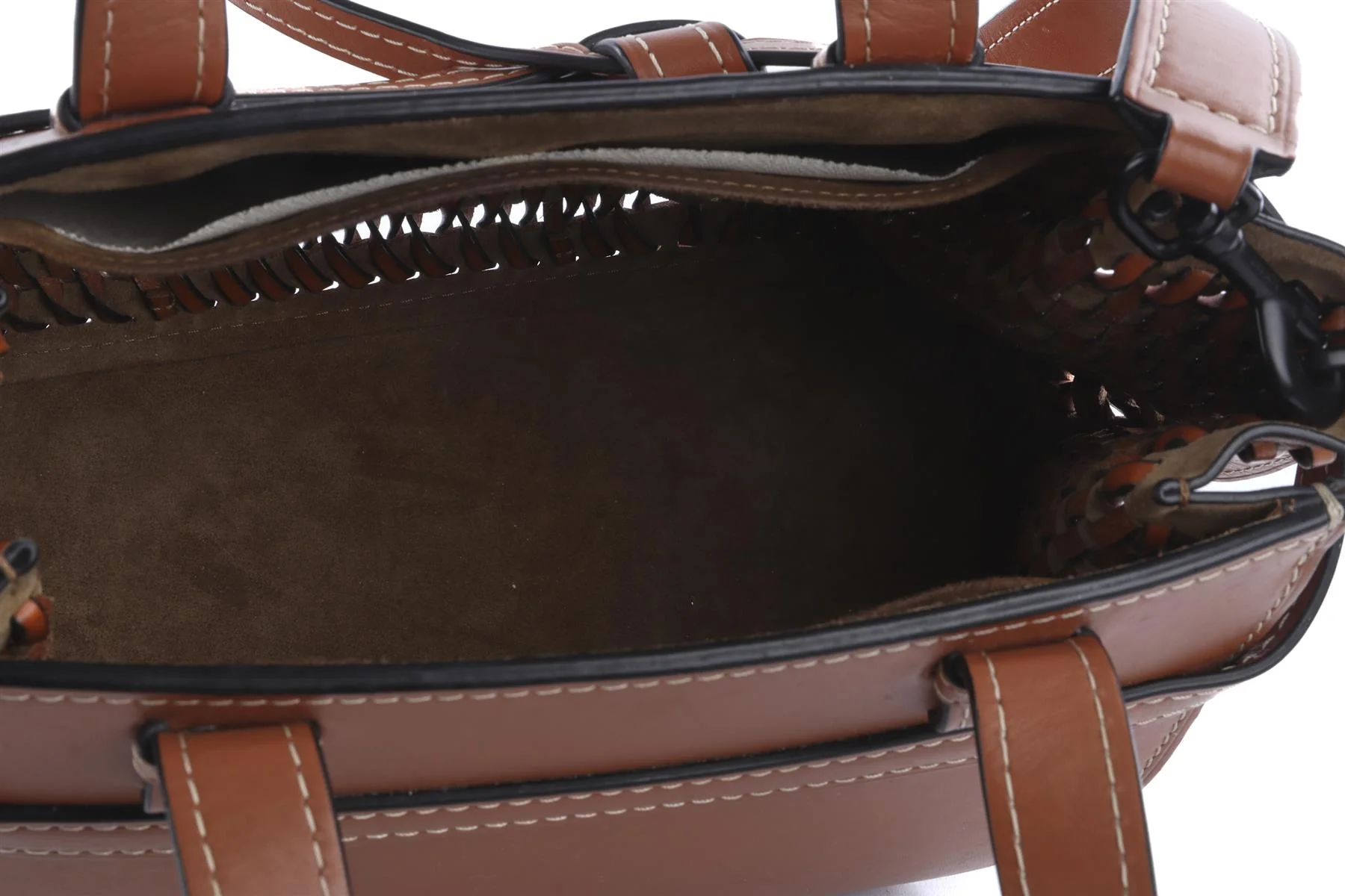 LOEWE BROWN GATE SMALL LEATHER TOTE BAG - Image 9