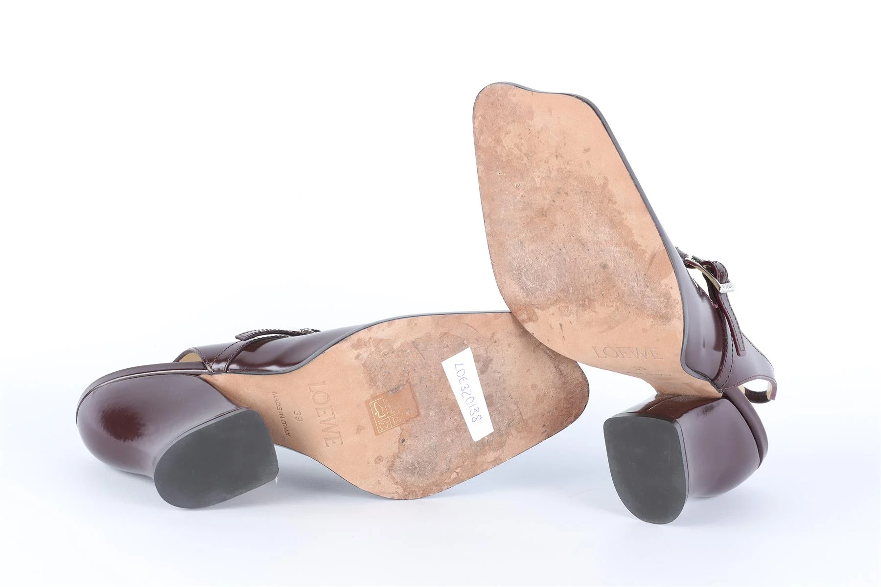 LOEWE BURGUNDY ONDA LEATHER PUMPS EU 39 UK 6 US 9 - Image 6