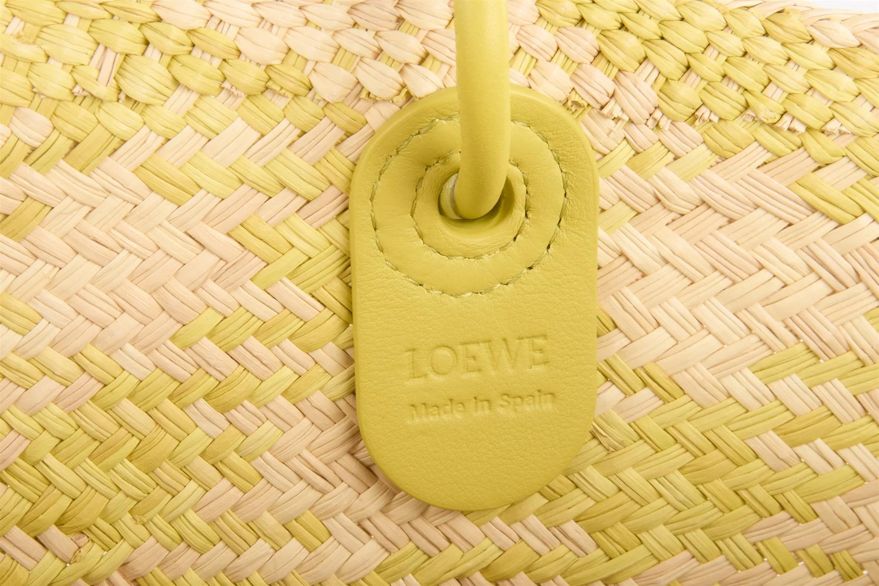 LOEWE GREEN ANAGRAM RAFFIA SHOULDER BAG - Image 8