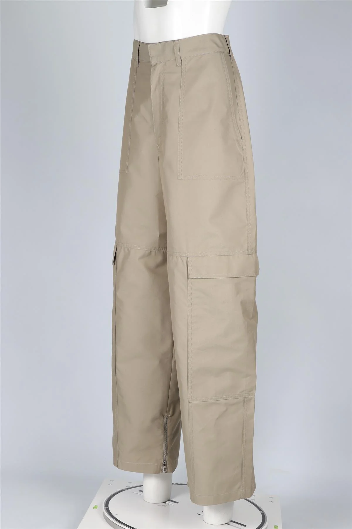 LOEWE GREEN COTTON CARGO PANTS FR 40 UK 12 - Image 3