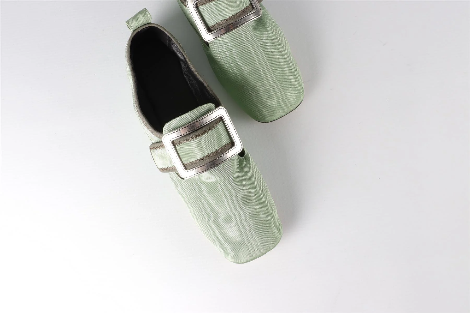 LOEWE GREEN GROSGRAIN LOAFERS EU 39 UK 6 US 9 - Image 4