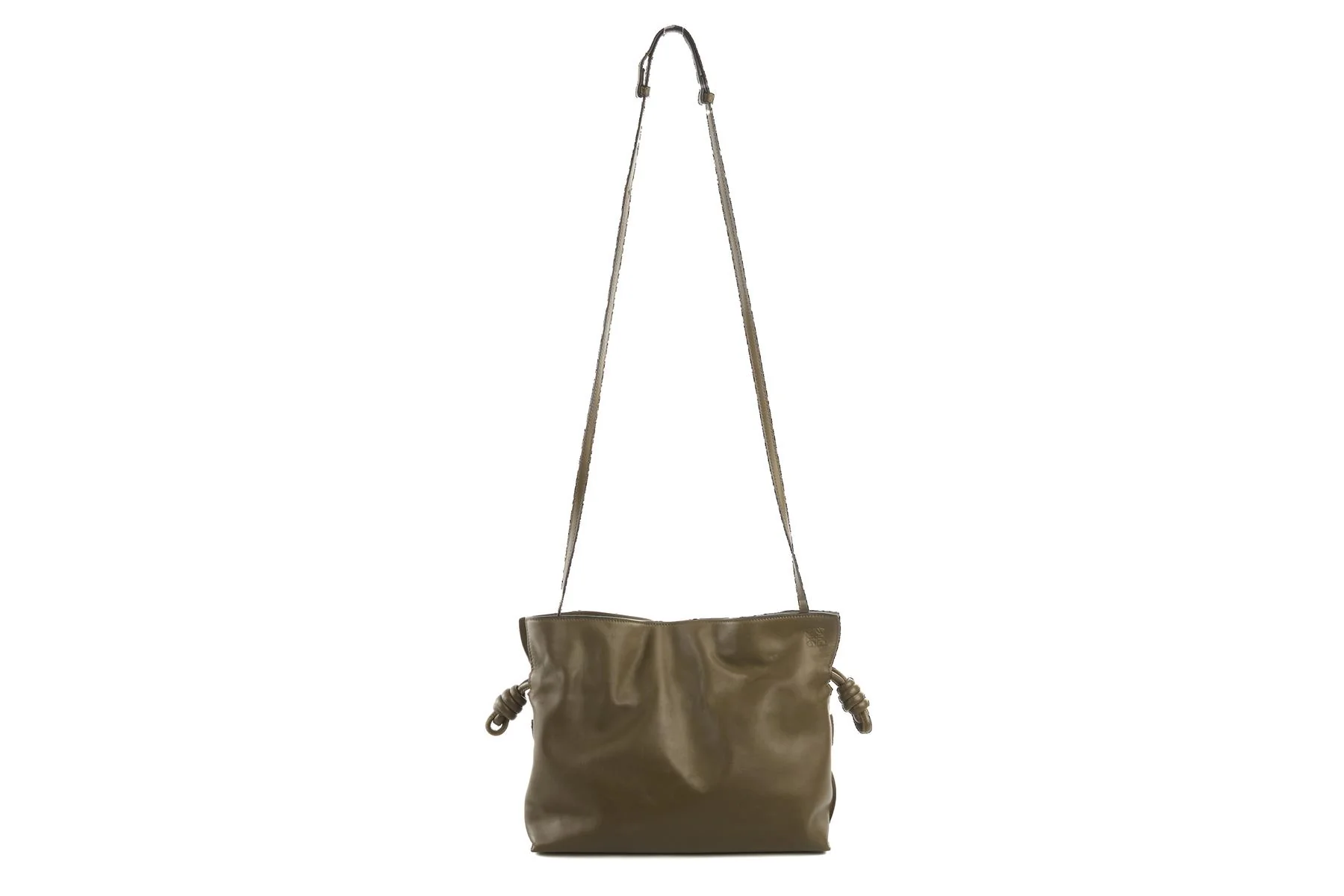 LOEWE KHAKI FLAMENCO MEDIUM LEATHER CLUTCH - Image 3