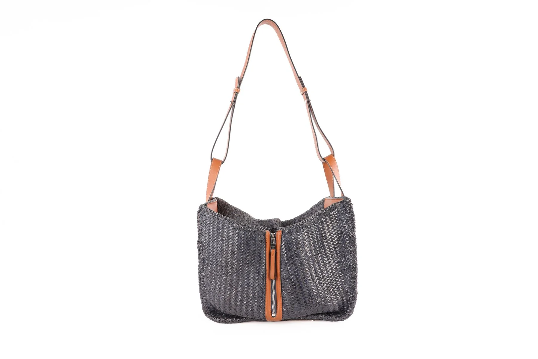LOEWE NAVY HAMMOCK MEDIUM LEATHER TOTE BAG - Image 4