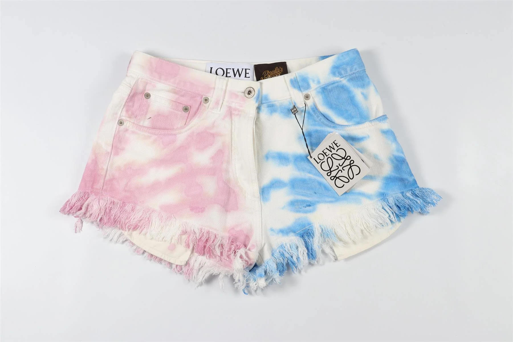 LOEWE + PAULA'S IBIZA MULTI HIGH RISE DENIM SHORTS FR 36 UK 8 - Image 2