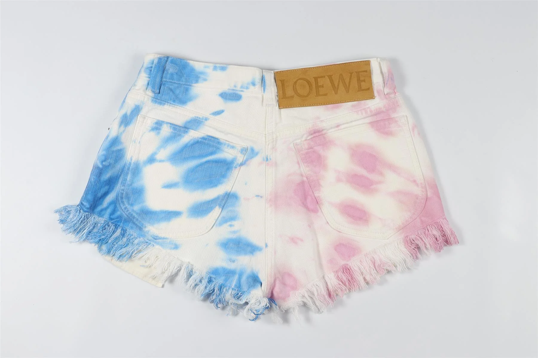 LOEWE + PAULA'S IBIZA MULTI HIGH RISE DENIM SHORTS FR 36 UK 8 - Image 4