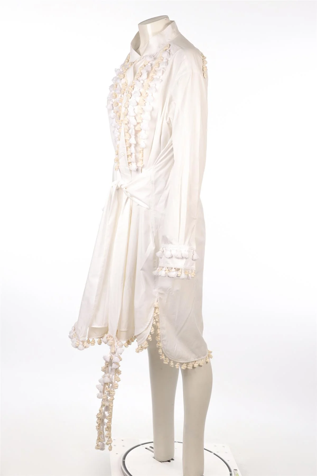 LOEWE WHITE COTTON MAXI DRESS FR 38 UK 10 - Image 3