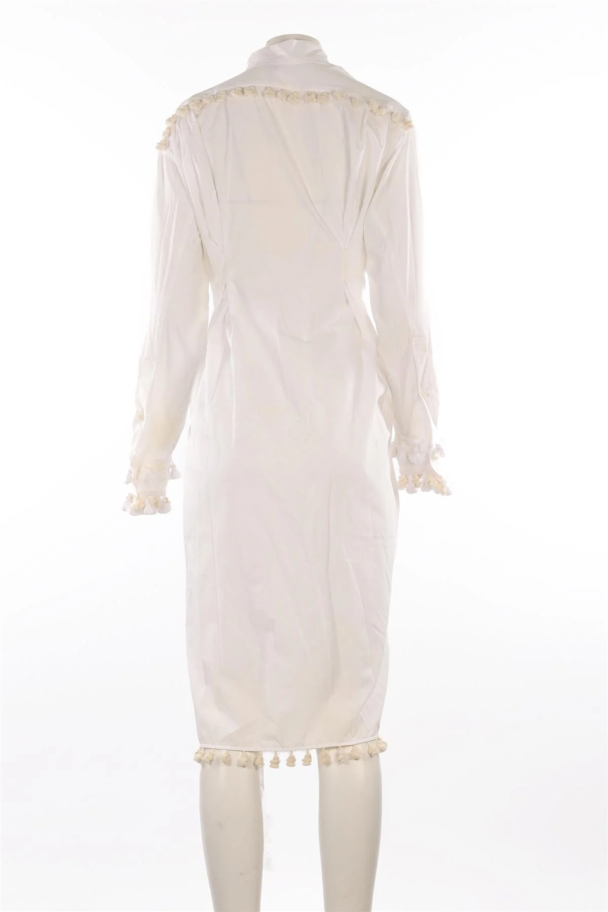 LOEWE WHITE COTTON MAXI DRESS FR 38 UK 10 - Image 4