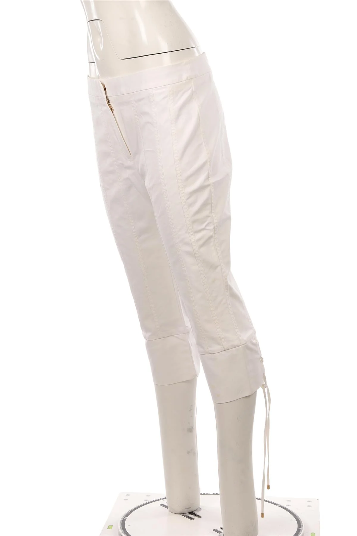 LOEWE WHITE COTTON PANTS FR 42 UK 14 - Image 3