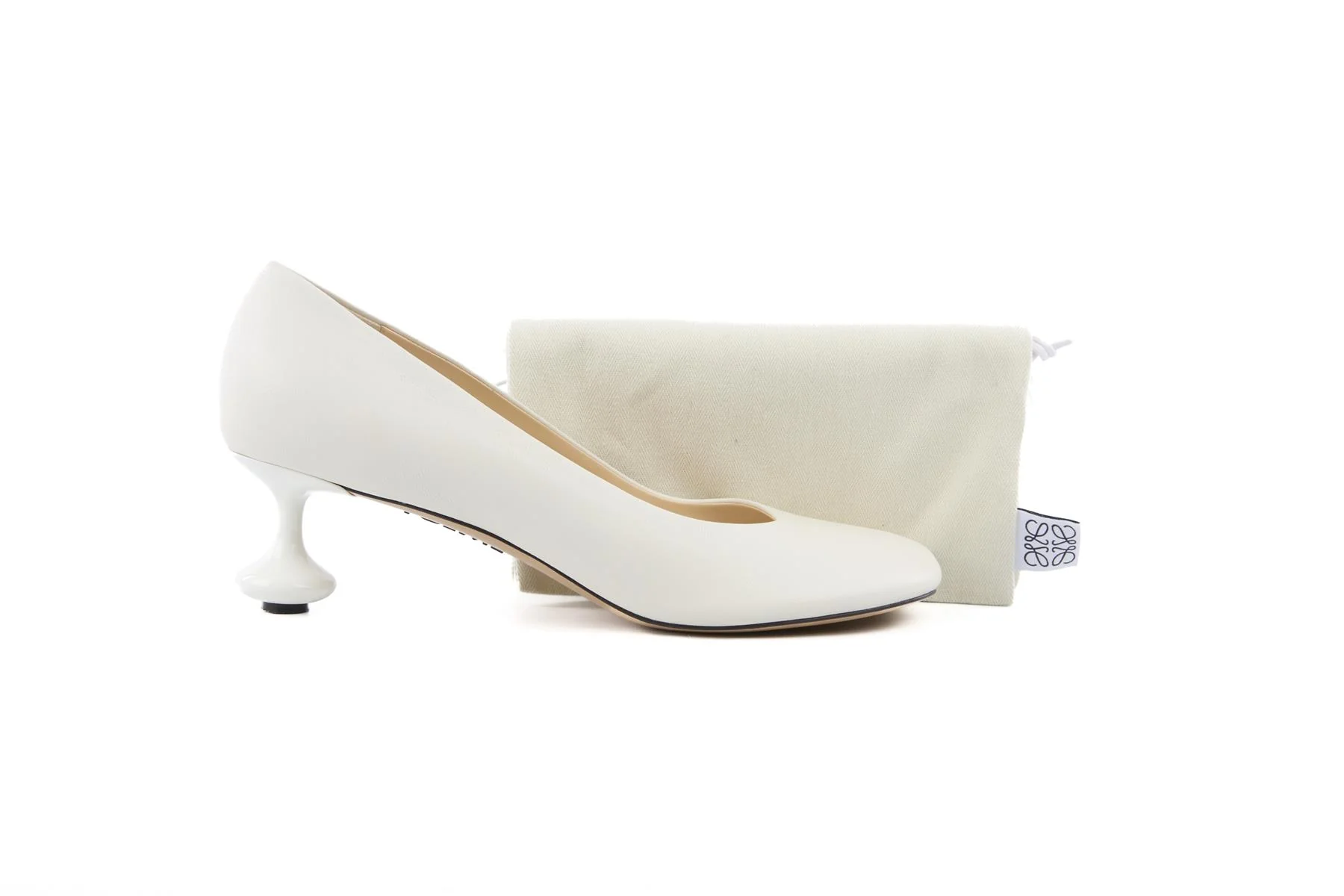 LOEWE WHITE TOY LEATHER PUMPS EU 40 UK 7 US 10 - Image 6