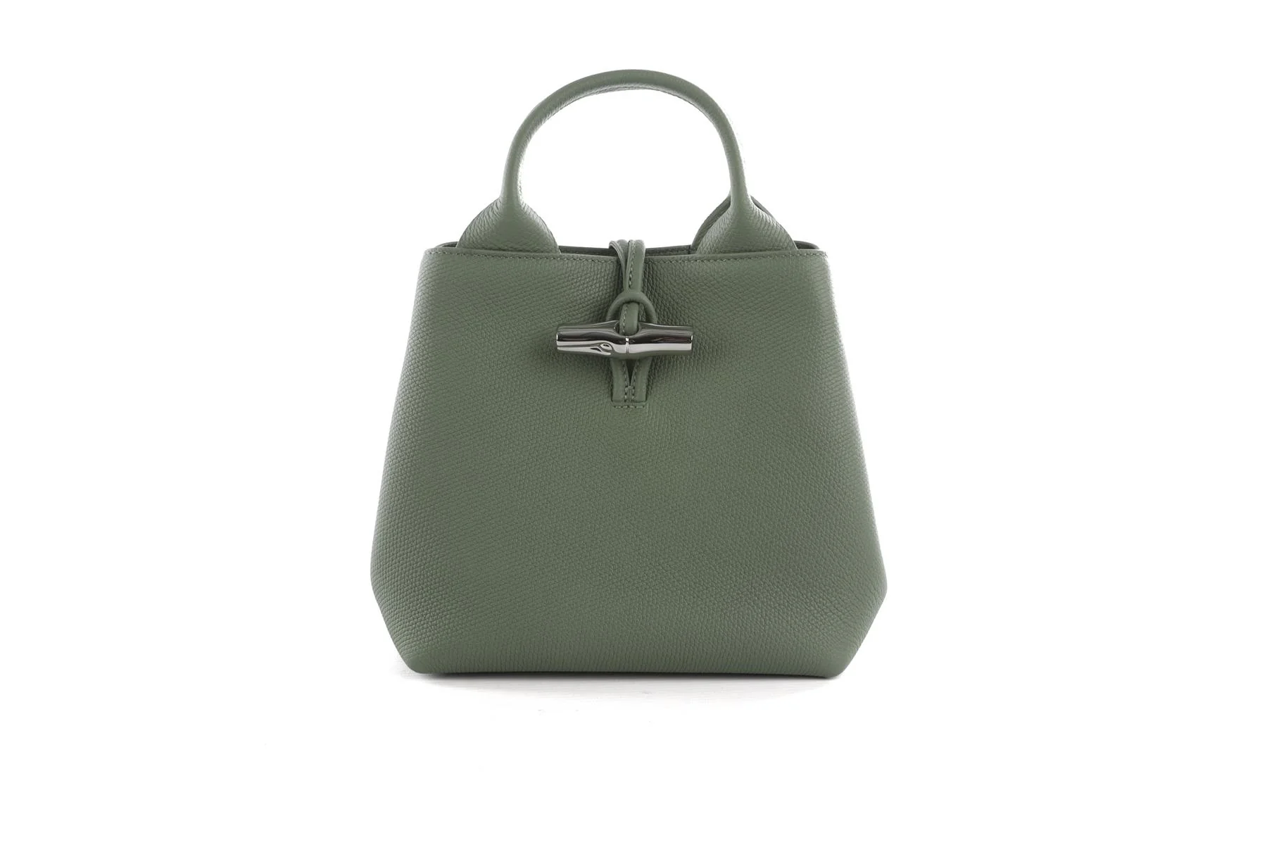 Longchamp Green Le Roseau Small Leather Tote Bag - Image 2