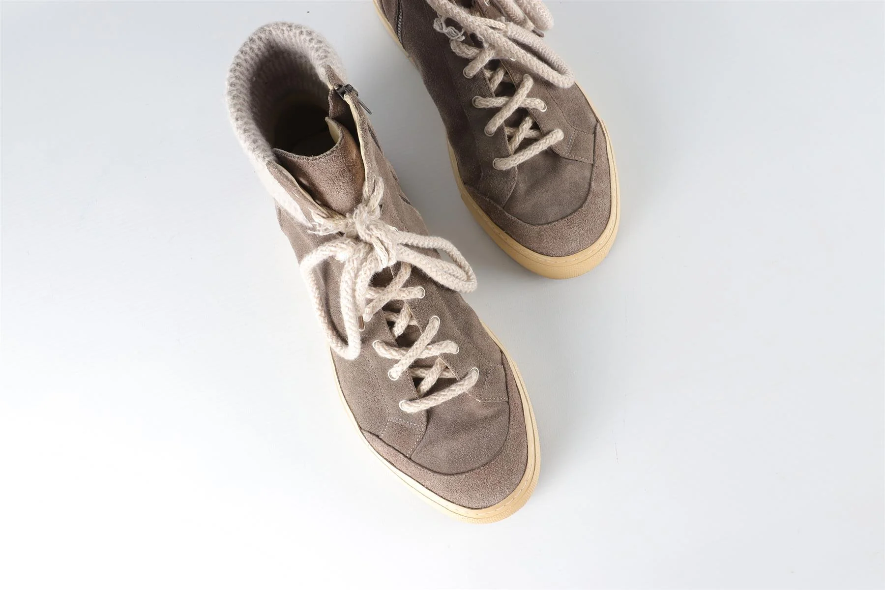 LORENA ANTONIAZZI GREY SUEDE SNEAKERS EU 38 UK 5 US 8 - Image 4