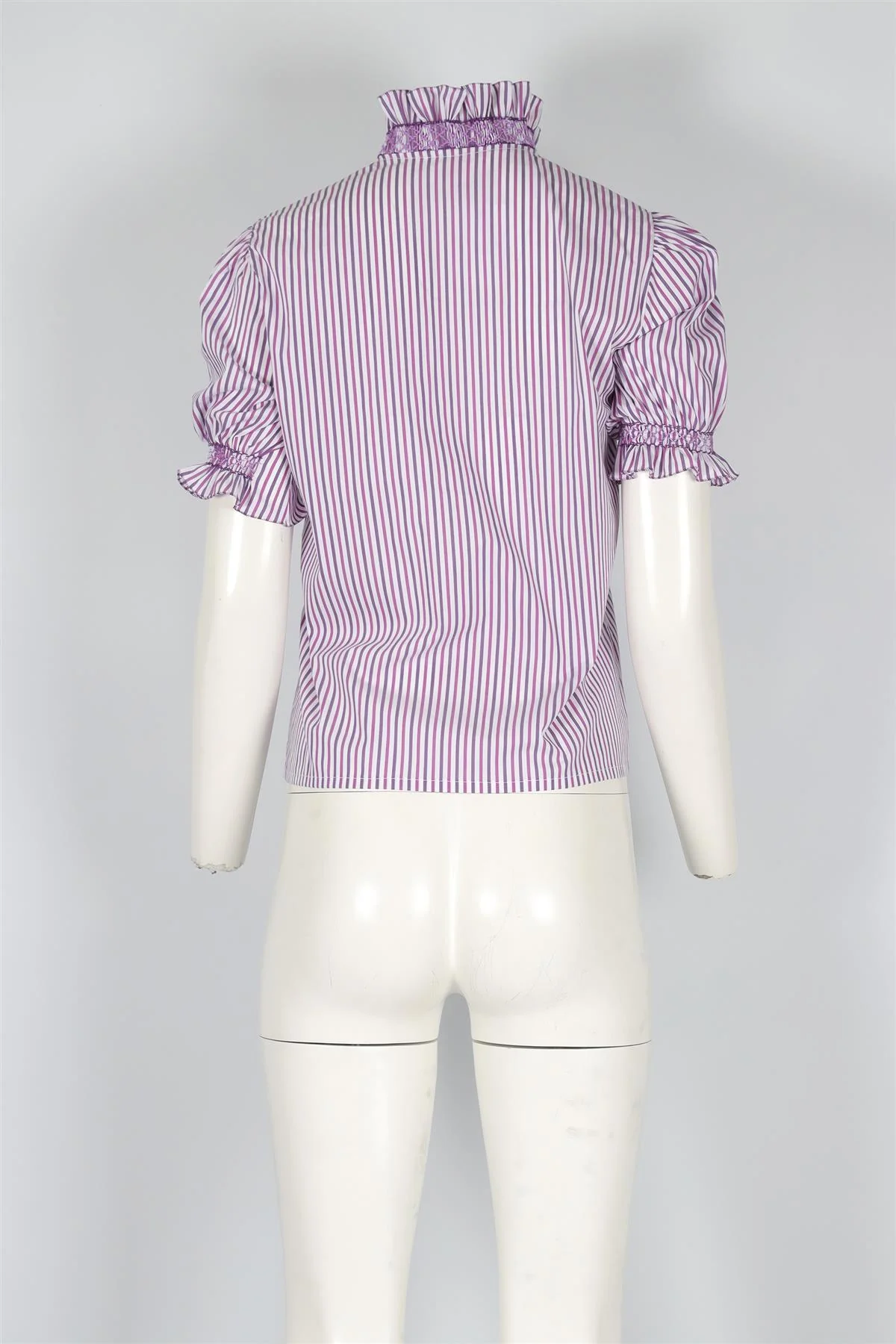 LORETTA CAPONI PURPLE COTTON SHIRT MEDIUM - Image 4