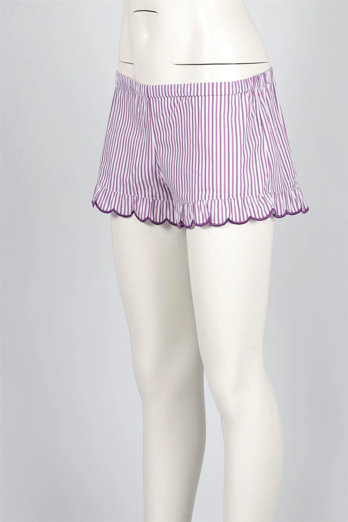 LORETTA CAPONI PURPLE COTTON SHORTS SMALL - Image 3