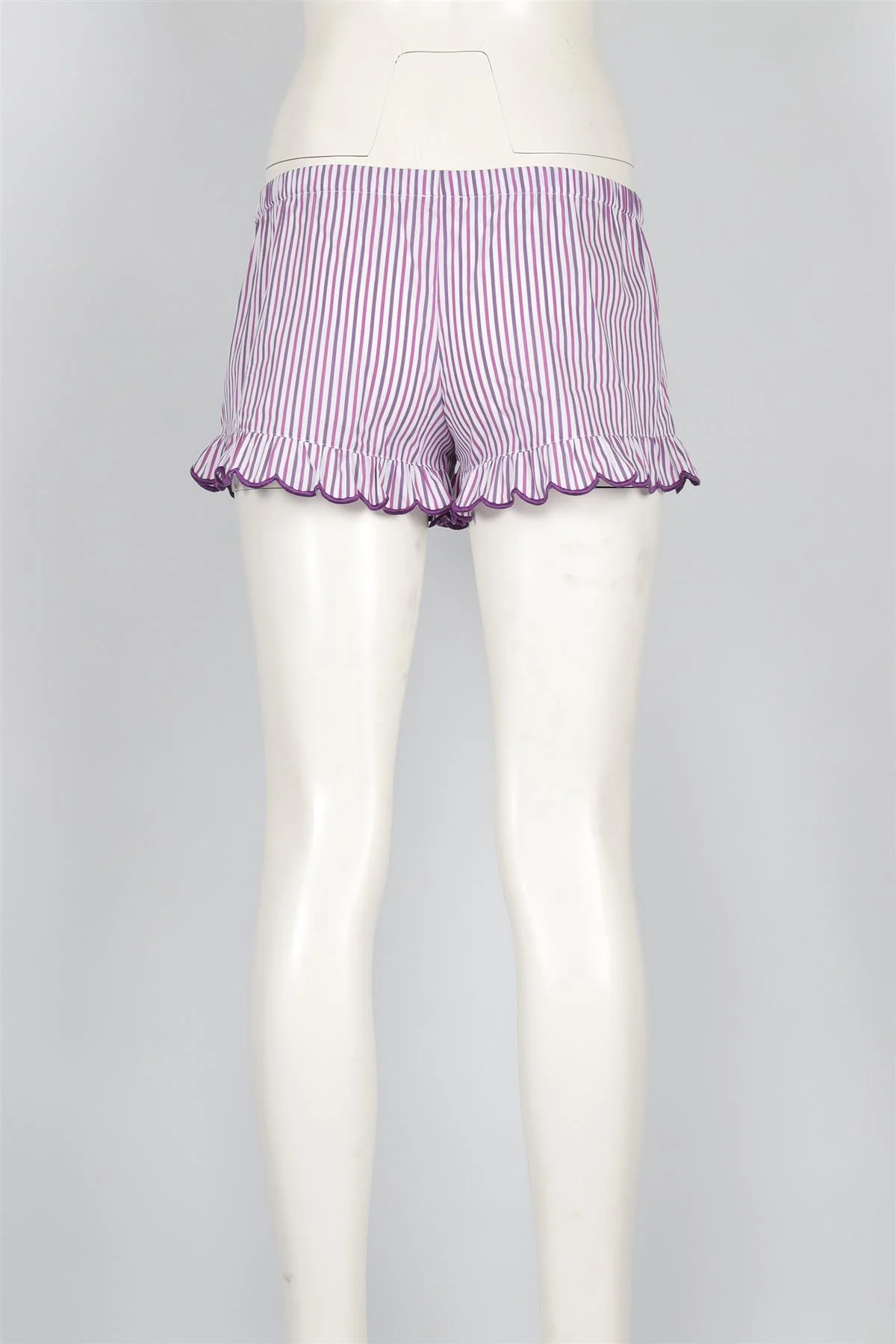 LORETTA CAPONI PURPLE COTTON SHORTS SMALL - Image 4