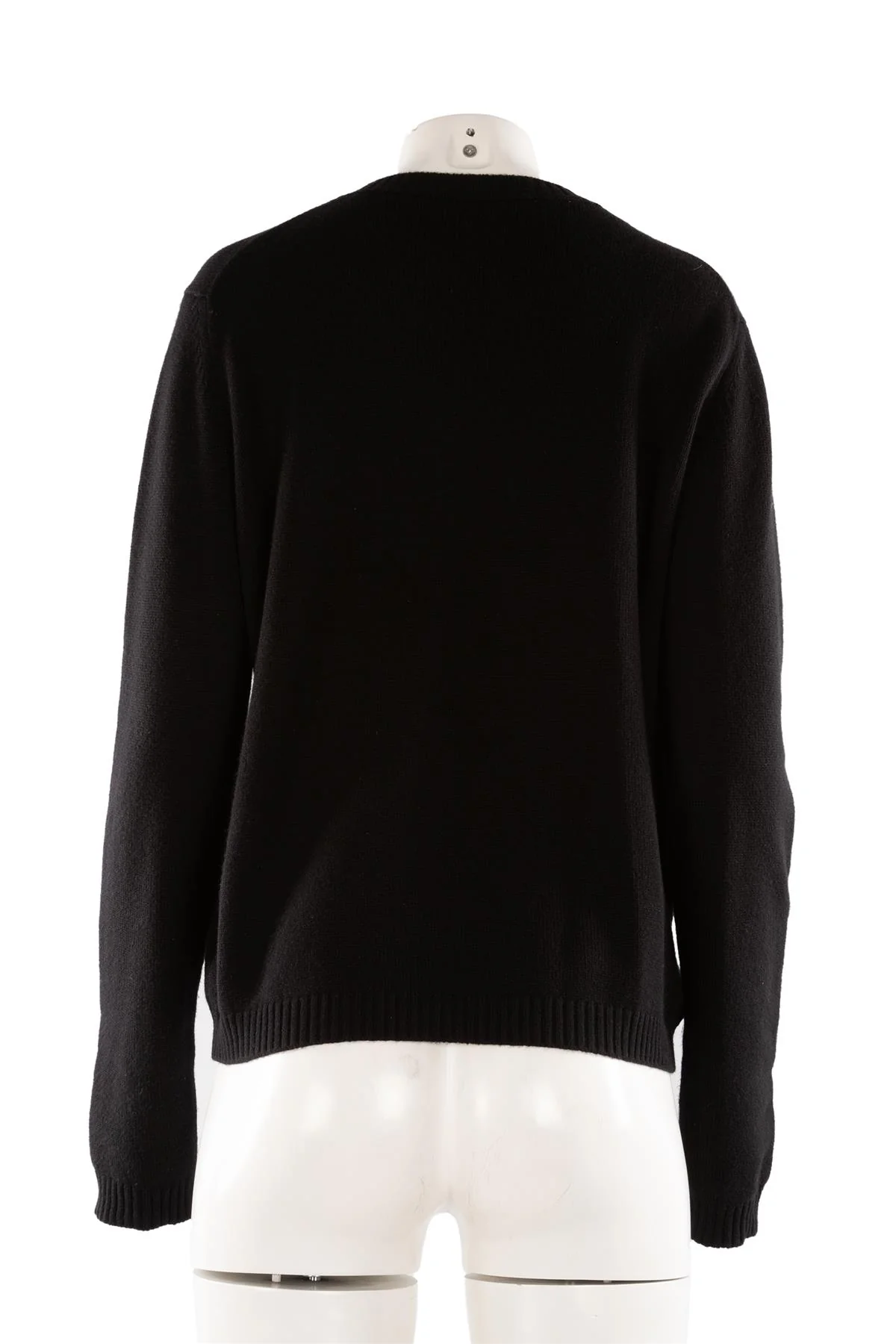 LORO PIANA BLACK CASHMERE SWEATER IT 46 UK 14 - Image 4