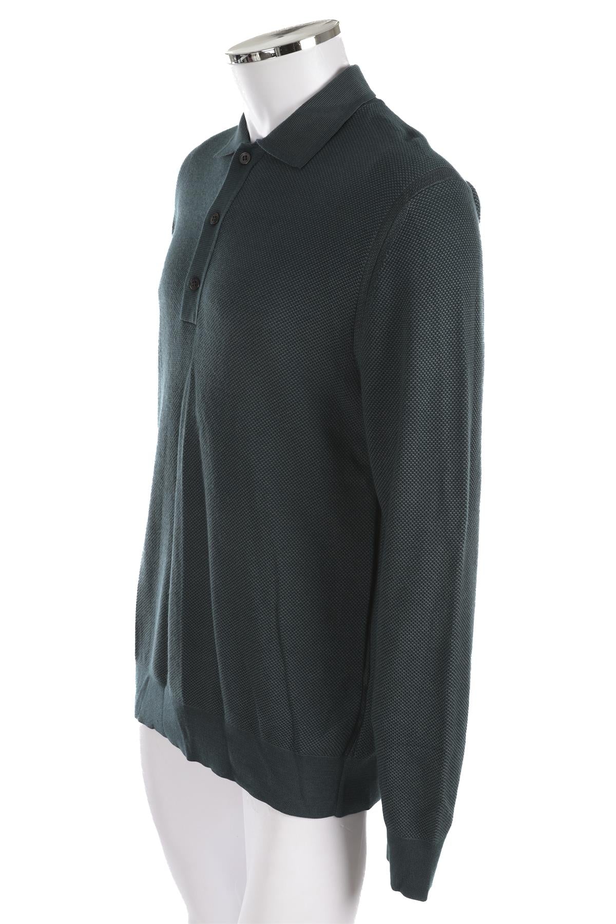 LORO PIANA BLUE MEN'S CASHMERE SWEATER IT 54 - Image 3