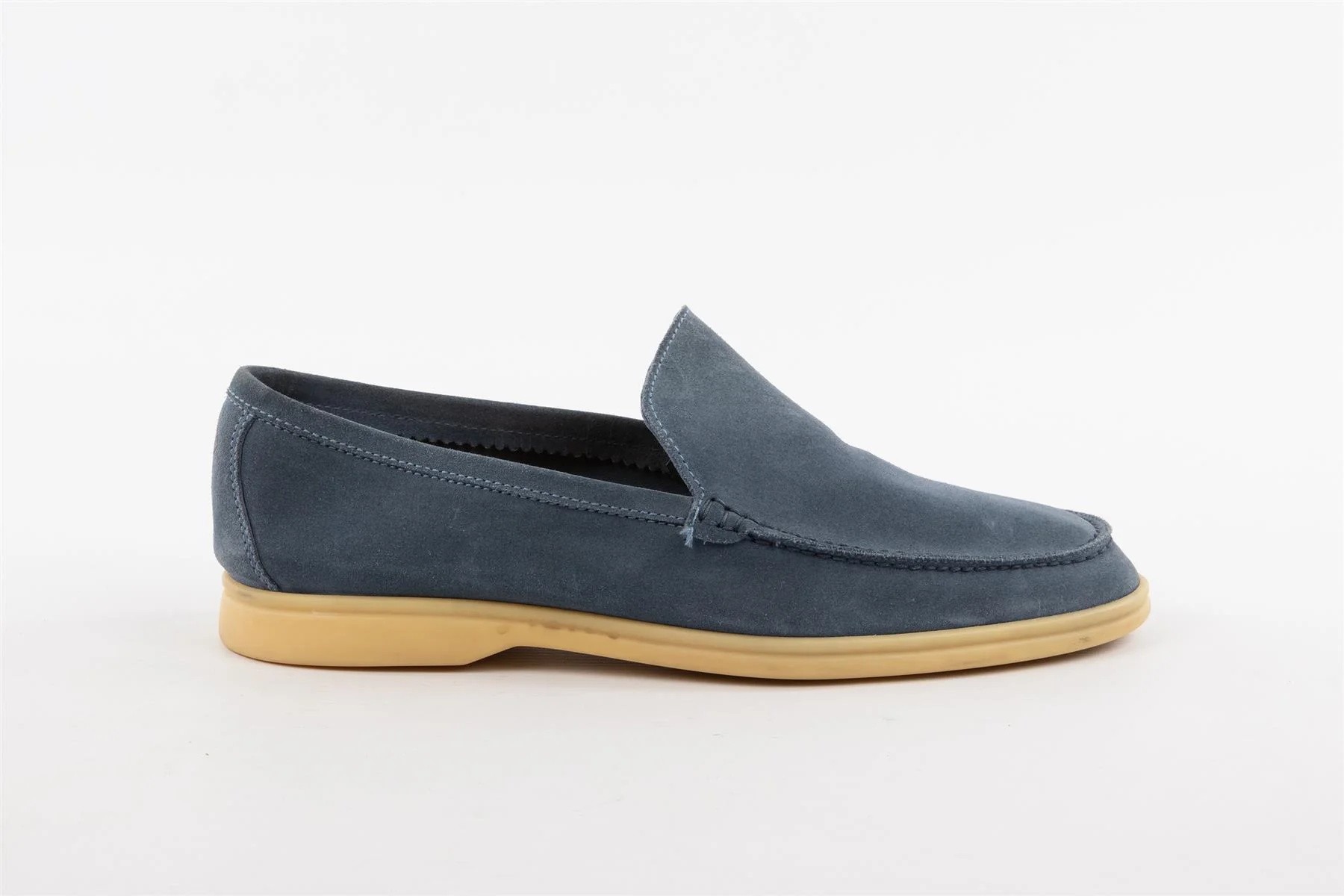 LORO PIANA BLUE MEN'S SUMMER WALK SUEDE LOAFERS EU 42 UK 8 US 9 - Image 2