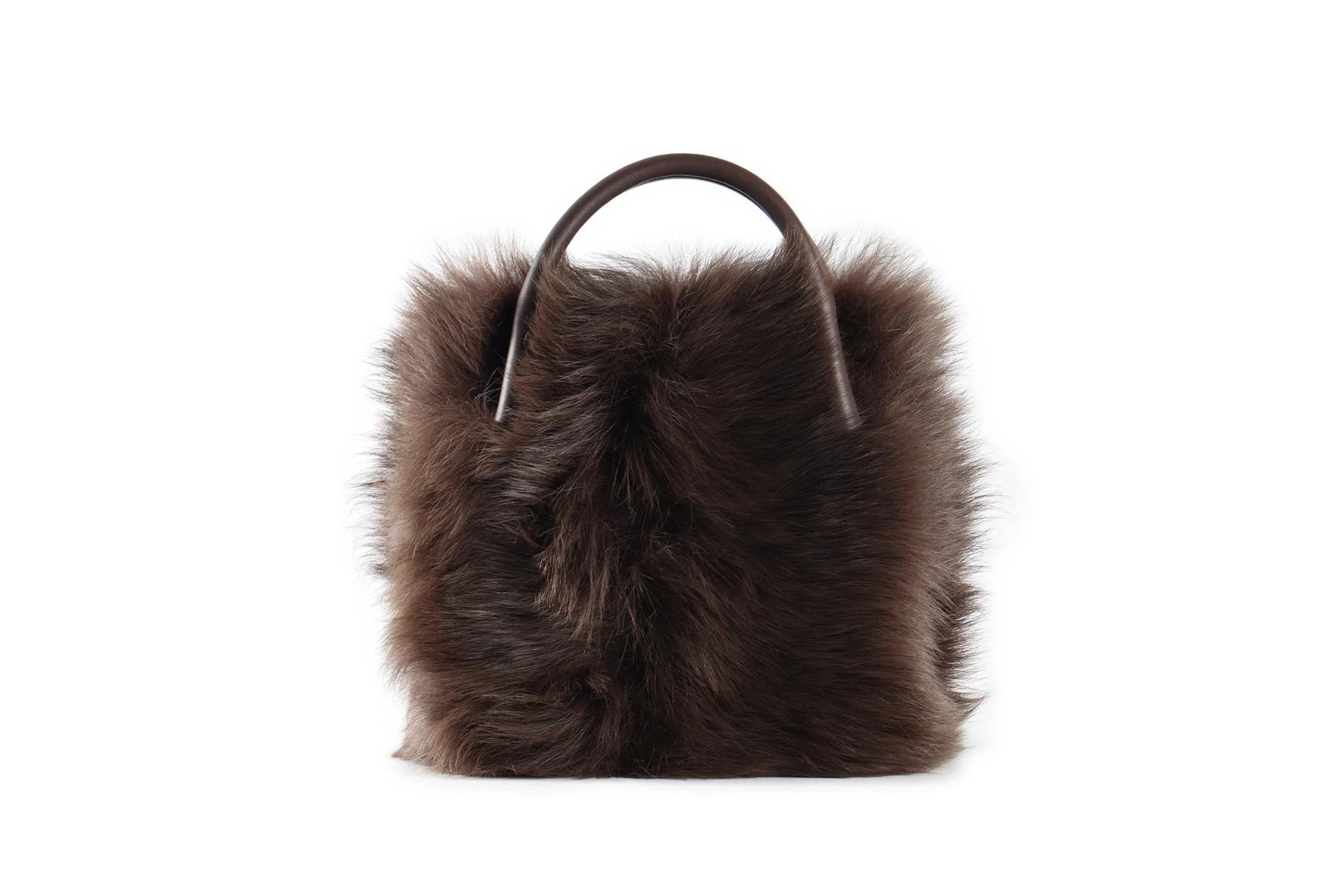 LORO PIANA BROWN BALE MICRO FUR TOTE BAG - Image 2