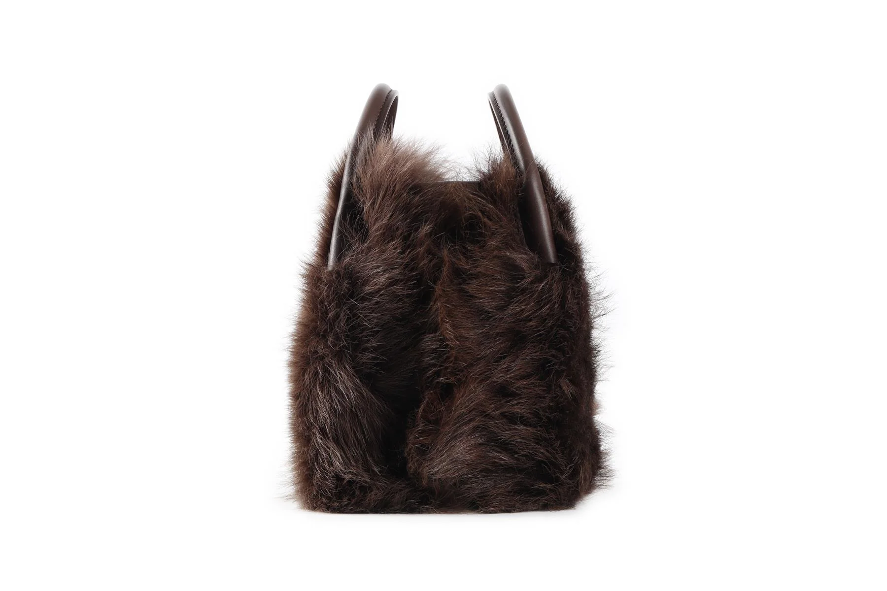 LORO PIANA BROWN BALE MICRO FUR TOTE BAG - Image 6