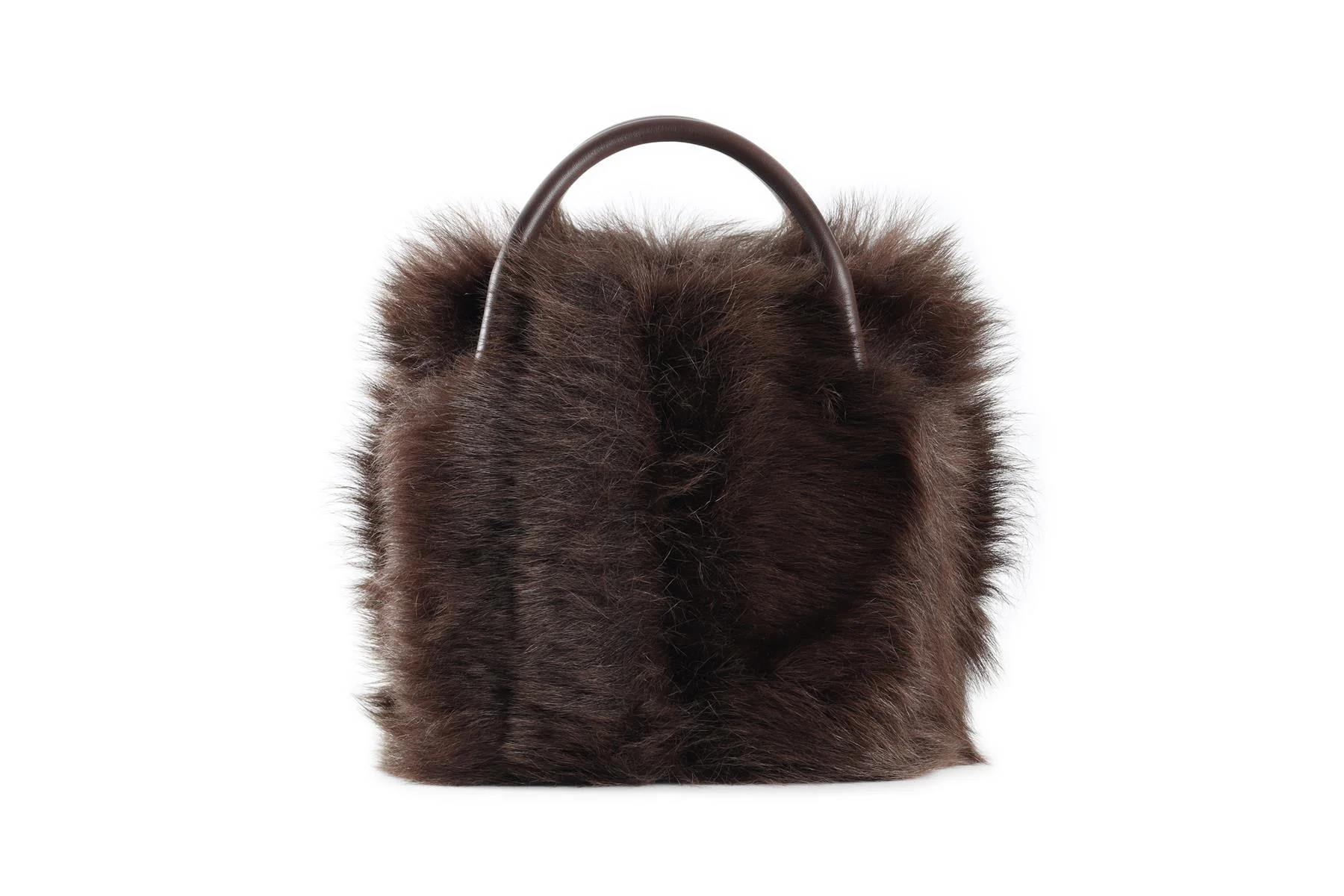 LORO PIANA BROWN BALE MICRO FUR TOTE BAG - Image 7