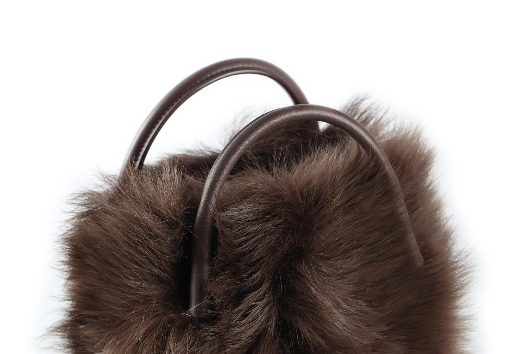 LORO PIANA BROWN BALE MICRO FUR TOTE BAG - Image 9