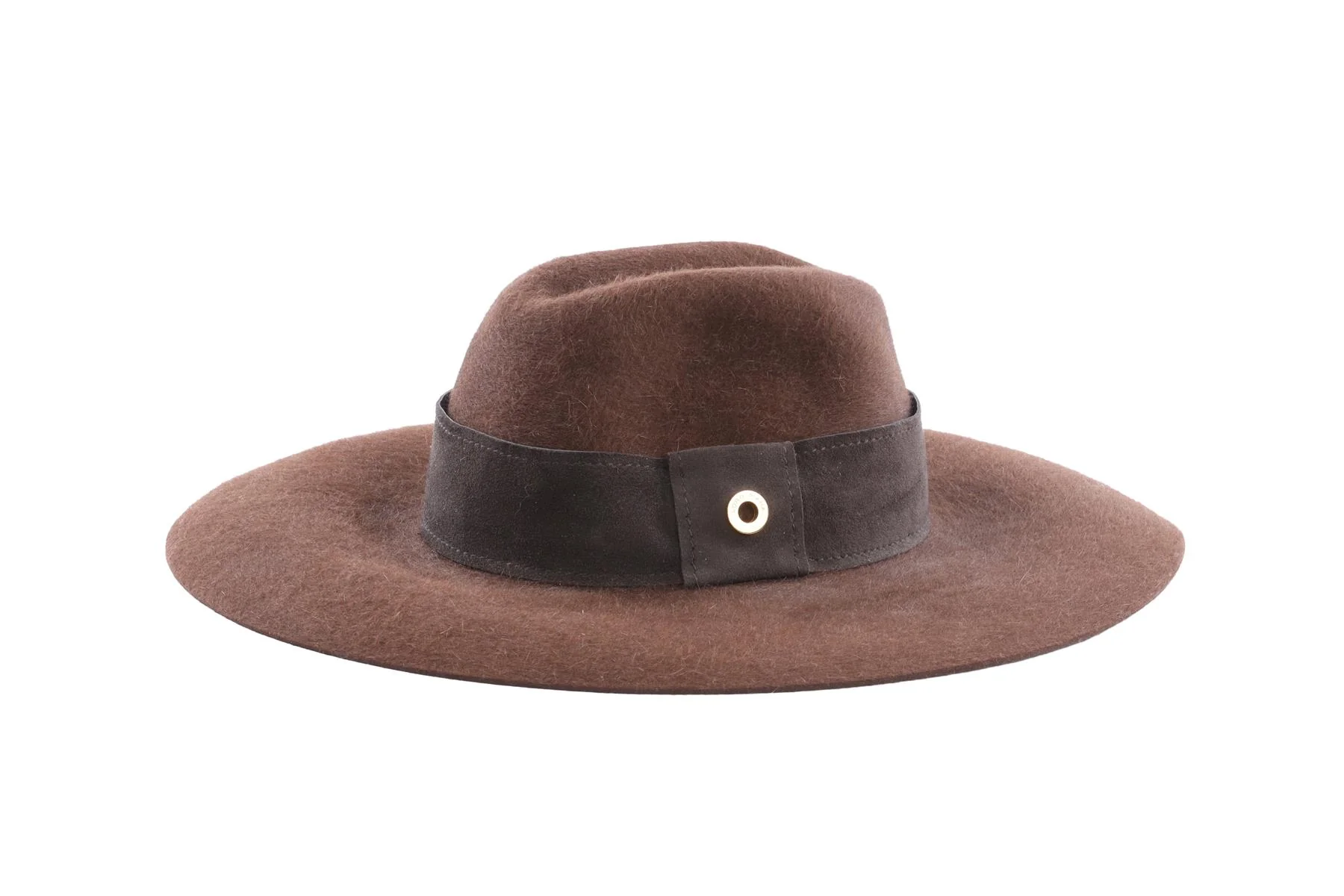 LORO PIANA BROWN CASHMERE FEDORA SMALL - Image 2