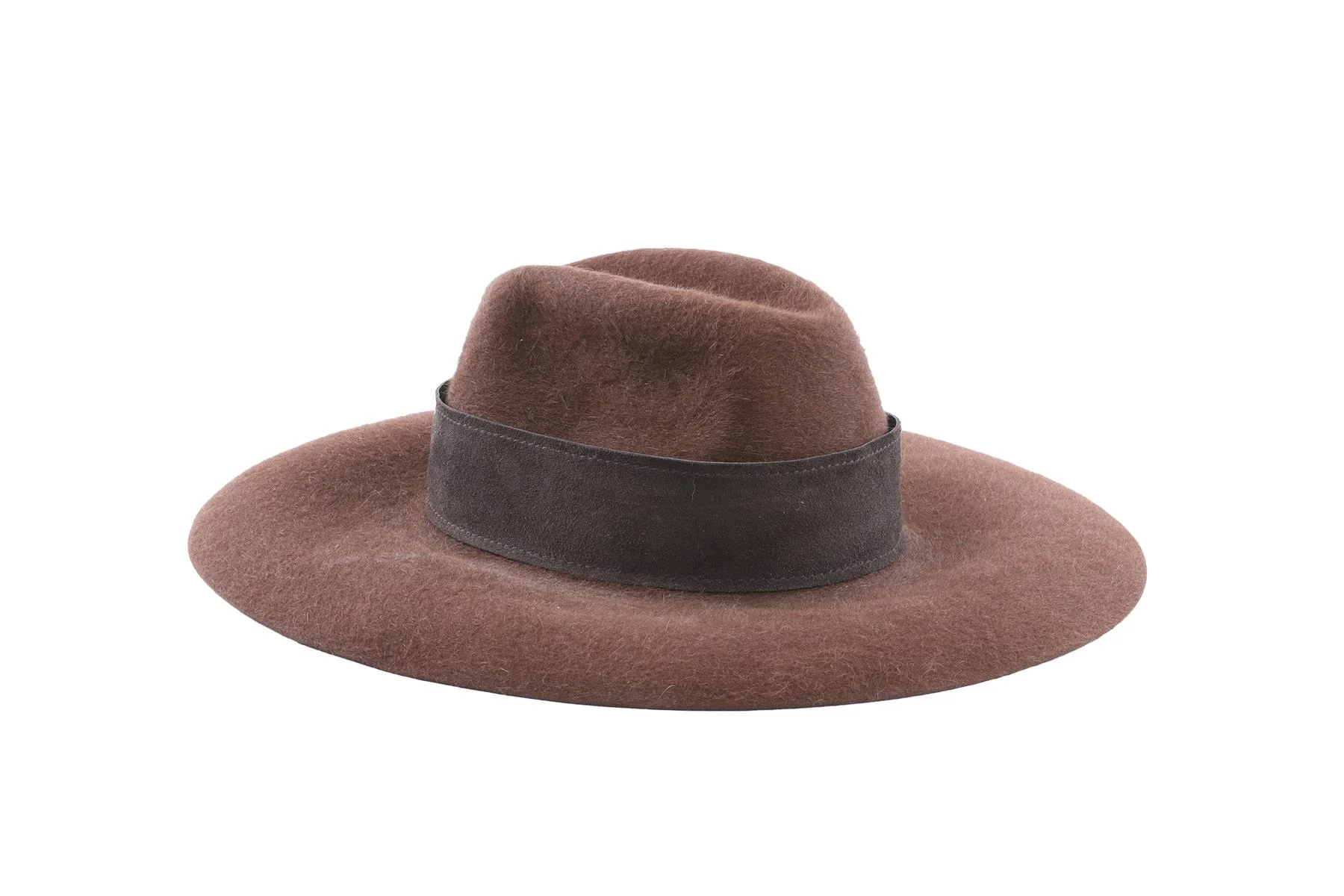 LORO PIANA BROWN CASHMERE FEDORA SMALL - Image 4
