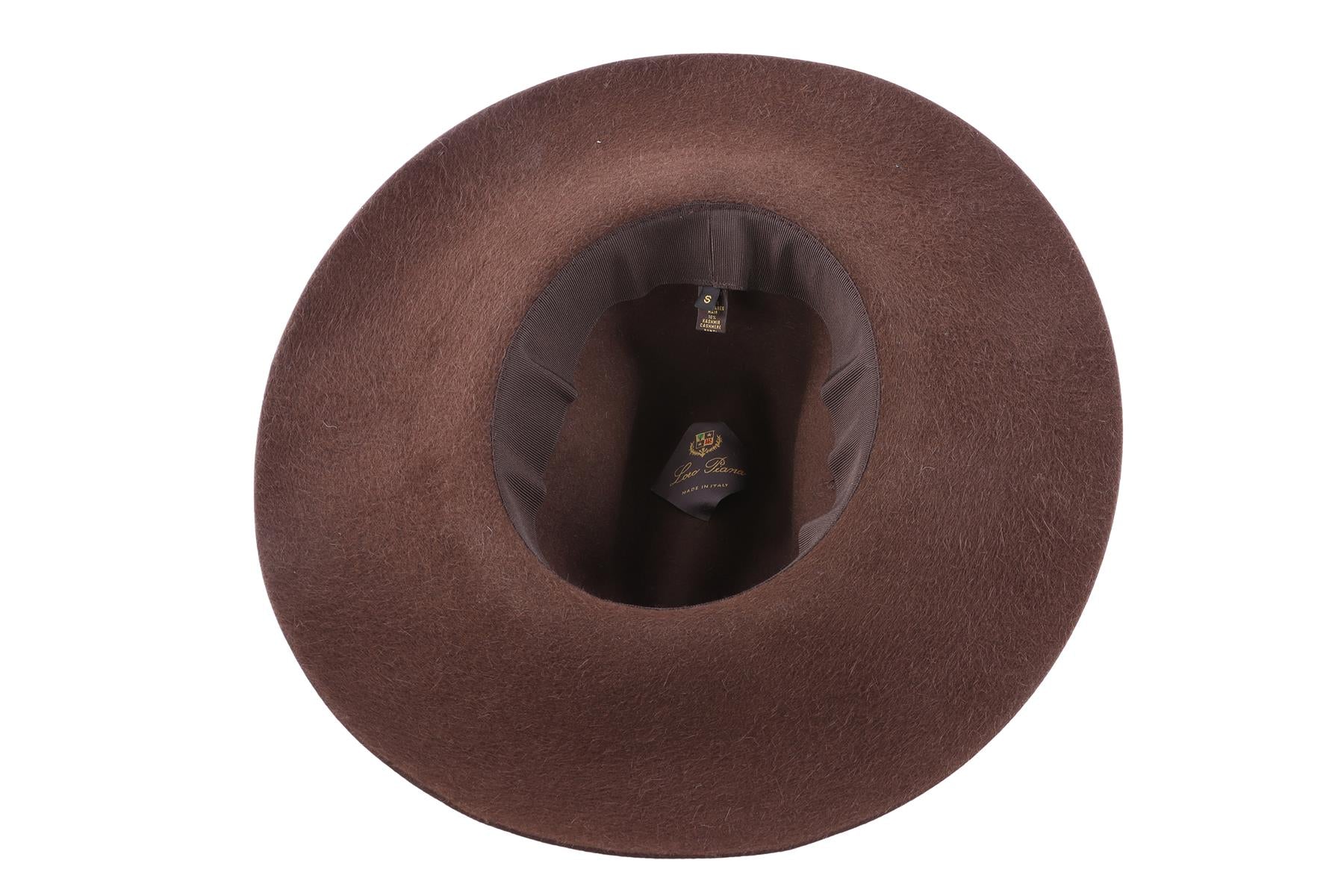 LORO PIANA BROWN CASHMERE FEDORA SMALL - Image 7